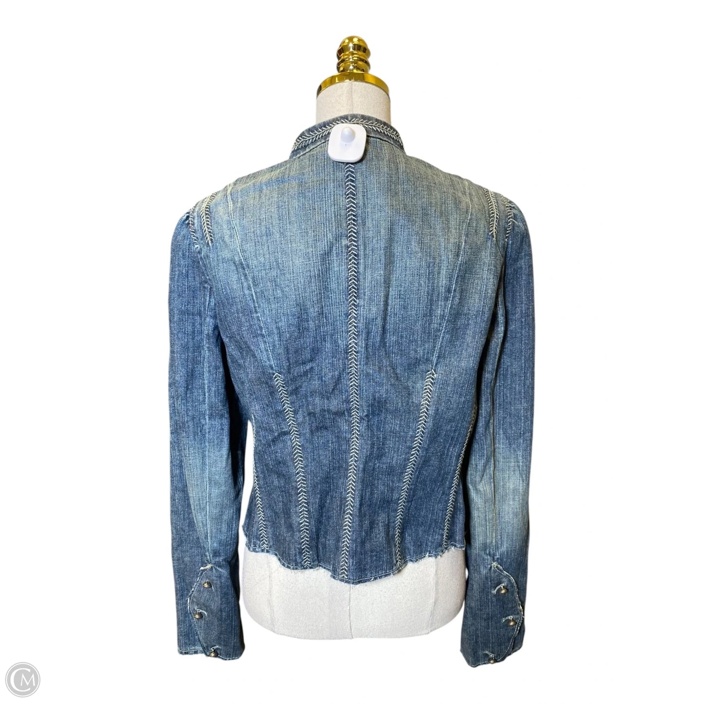 Jacket Denim By Elie Tahari In Blue Denim, Size: S