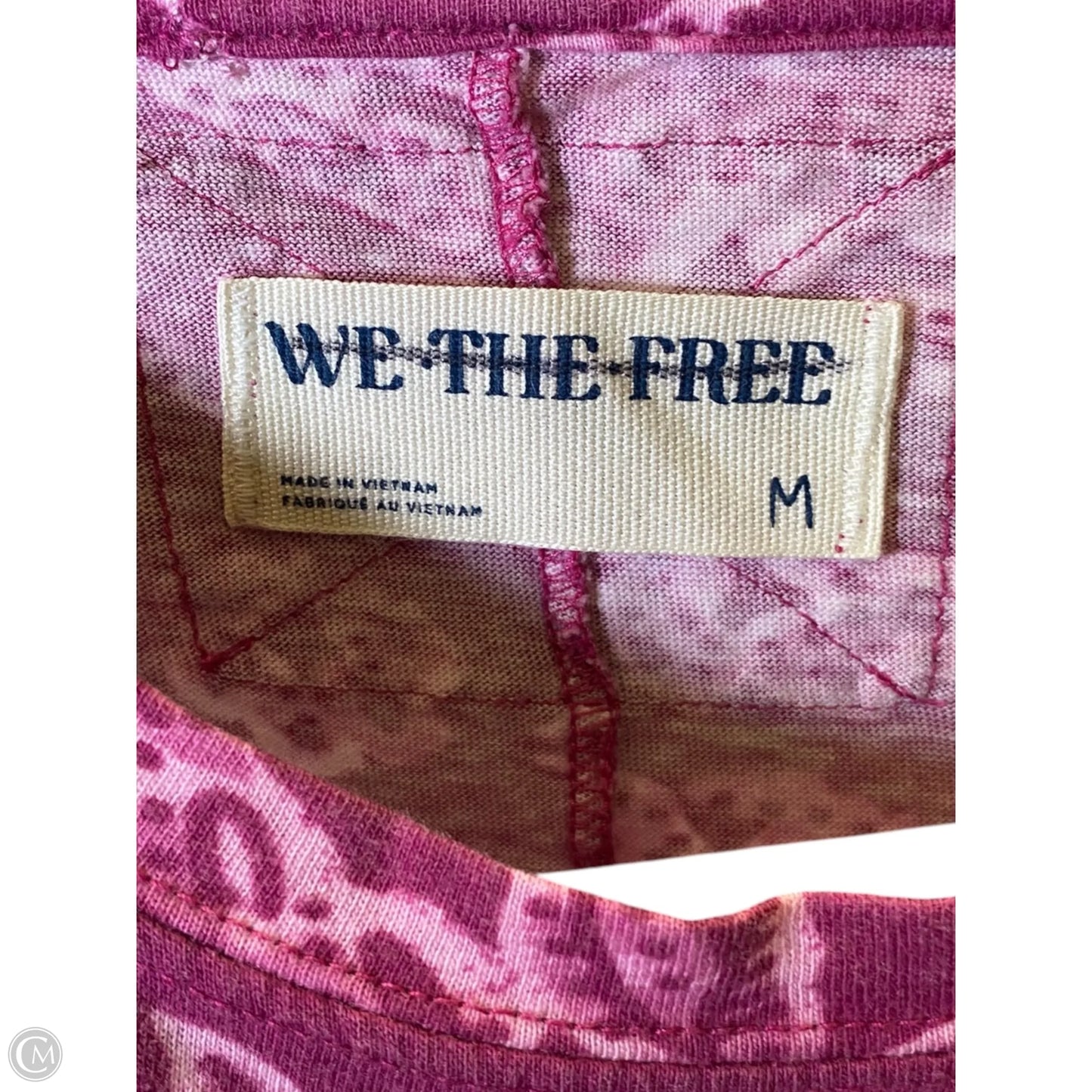 Top Short Sleeve By We The Free In Pink & White, Size: M