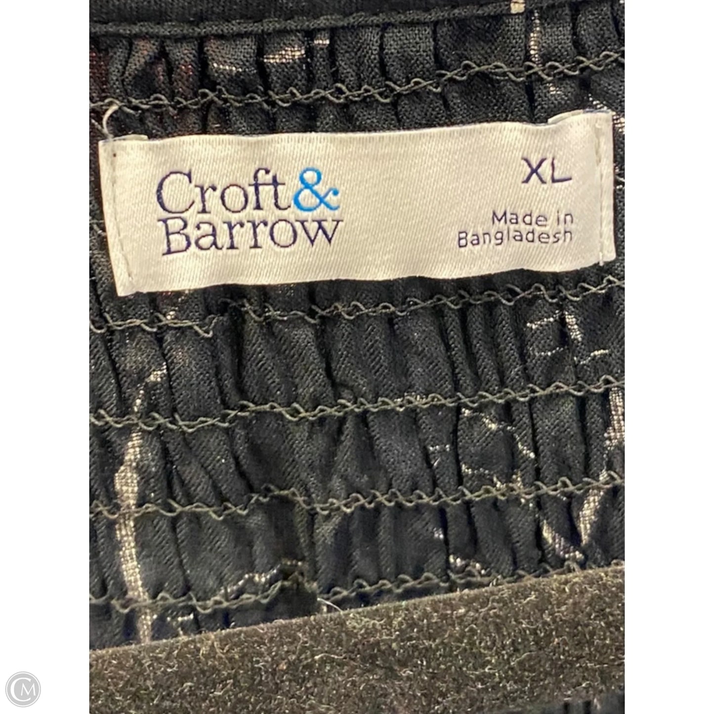 Dress Casual Midi By Croft And Barrow In Black & White, Size: Xl