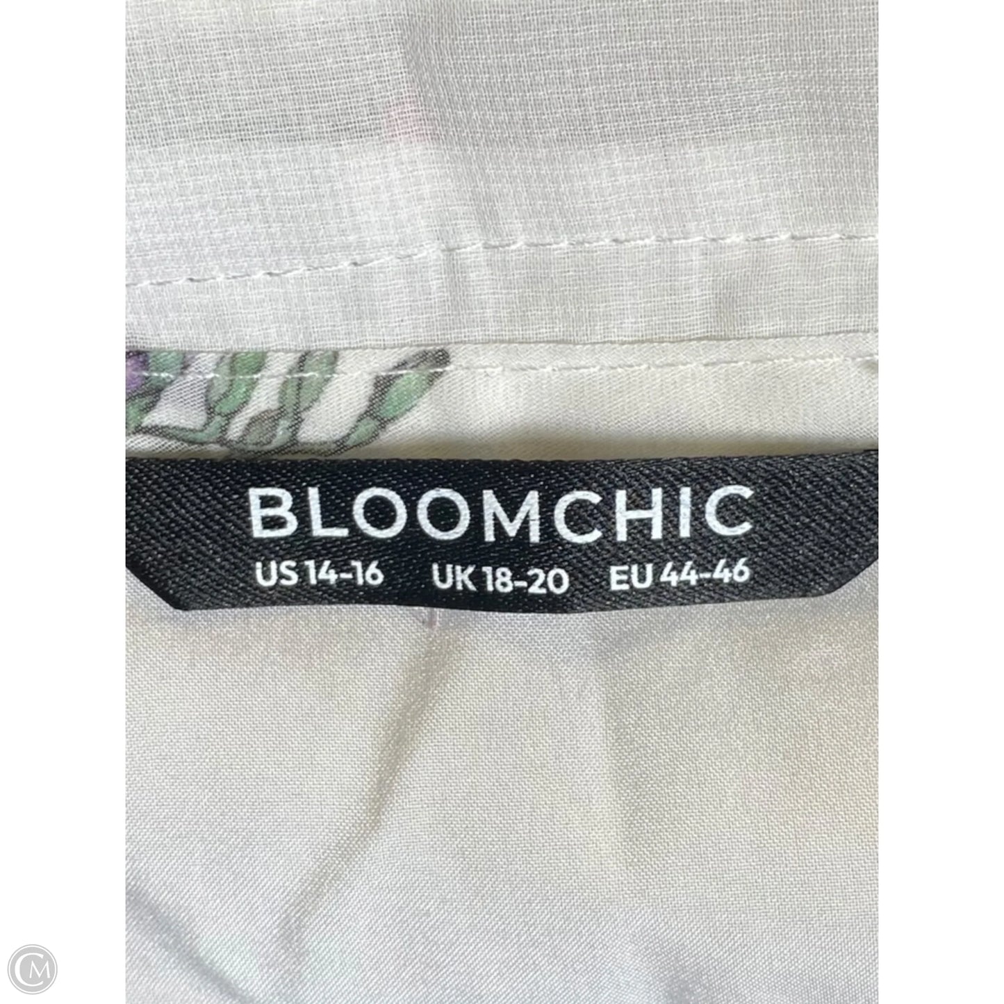 Blouse Short Sleeve By Bloomchic In Floral Print, Size: Xl