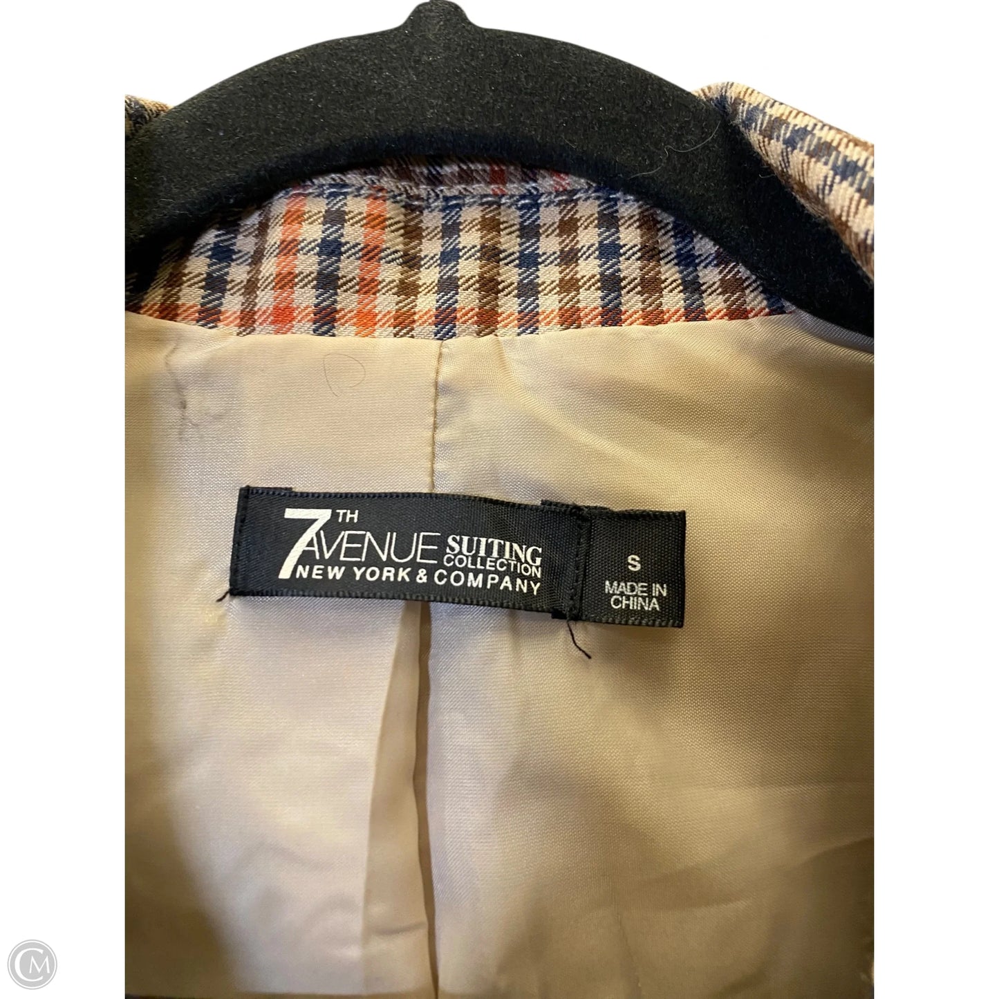 Blazer By Clothes Mentor In Checkered Pattern, Size: S