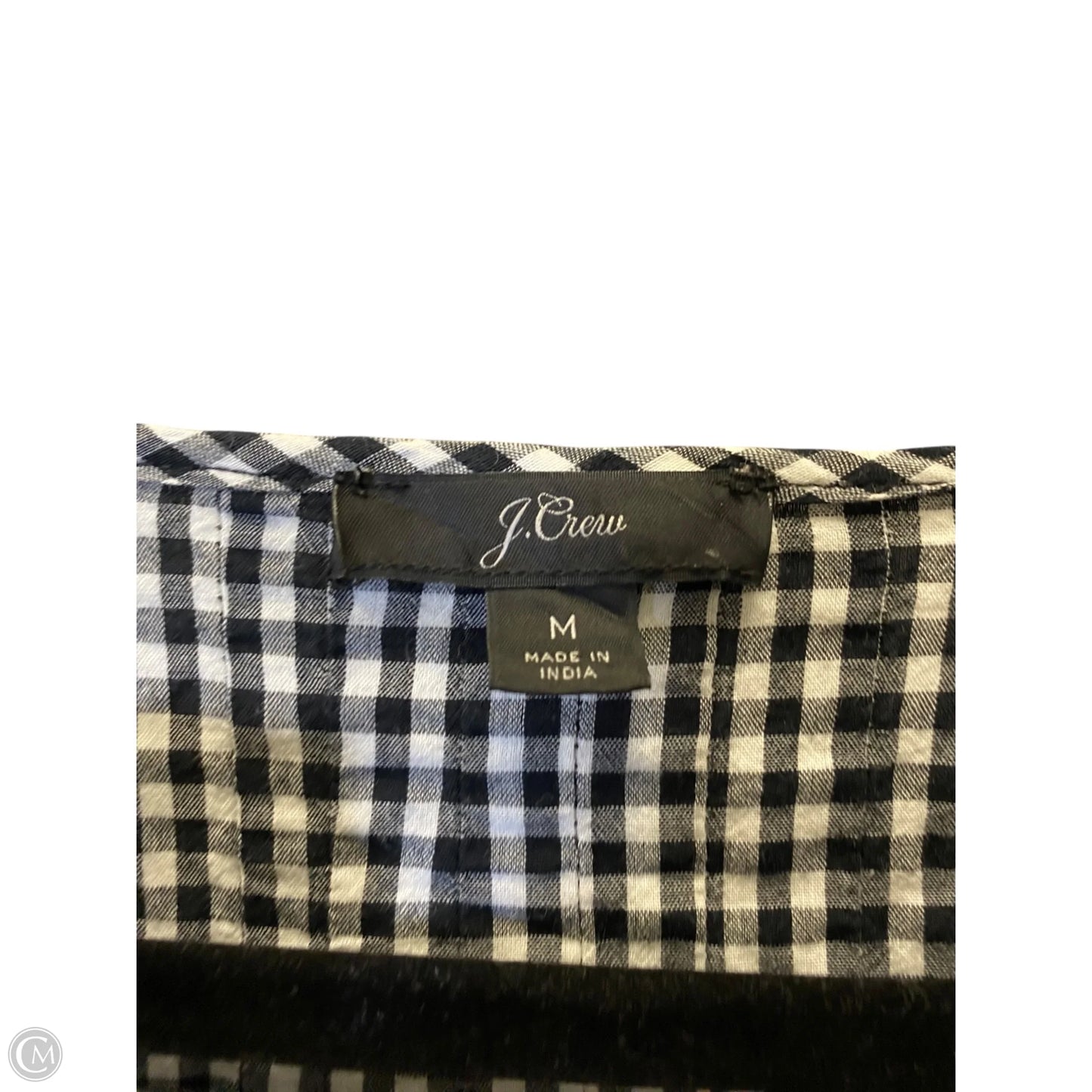 Blouse 3/4 Sleeve By J. Crew In Black & White, Size: M