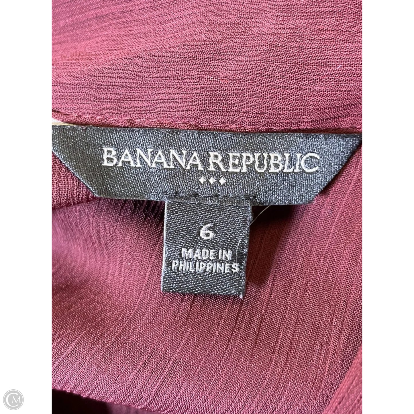 Dress Casual Midi By Banana Republic In Maroon, Size: 6