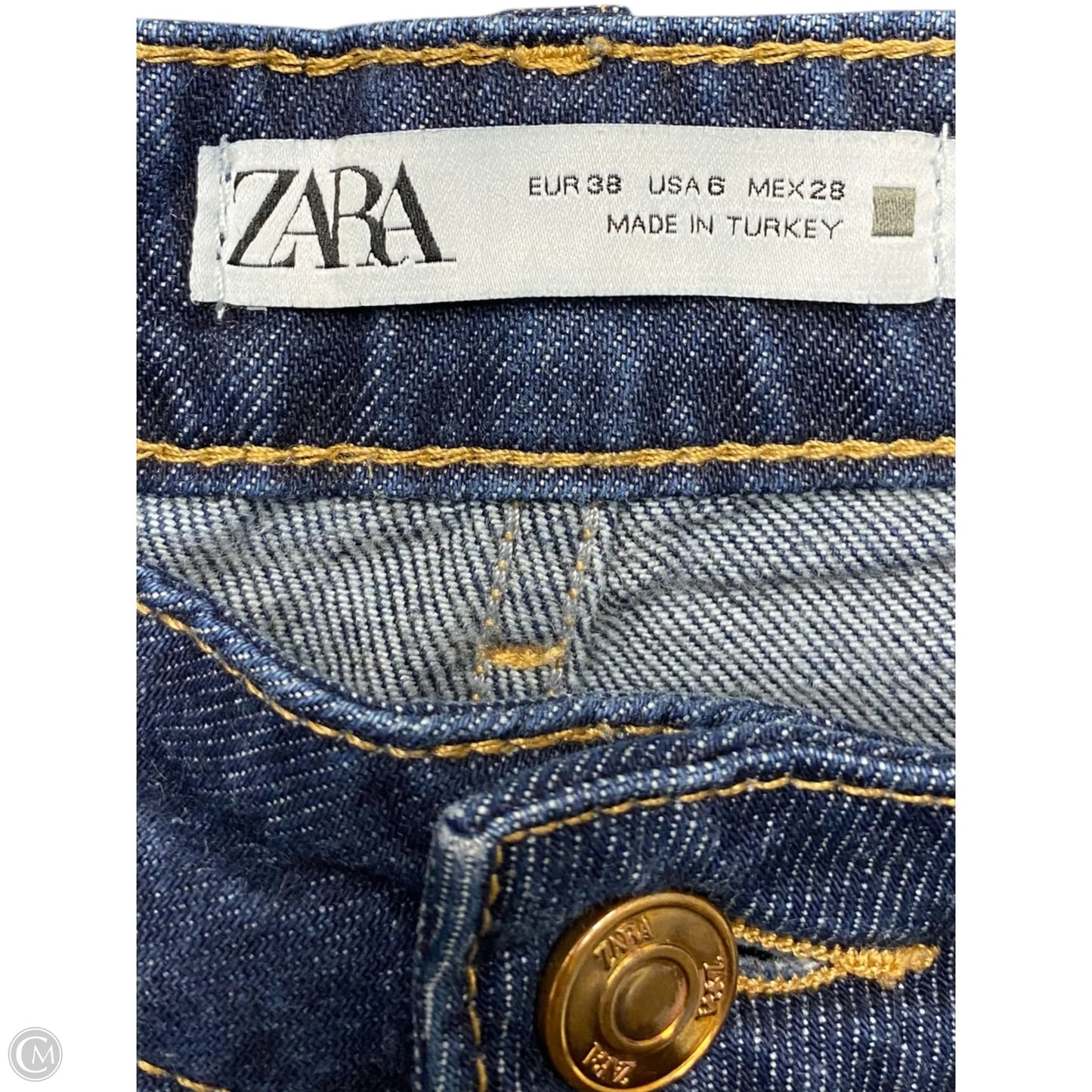 Jeans Wide Leg By Zara In Blue Denim, Size: 6