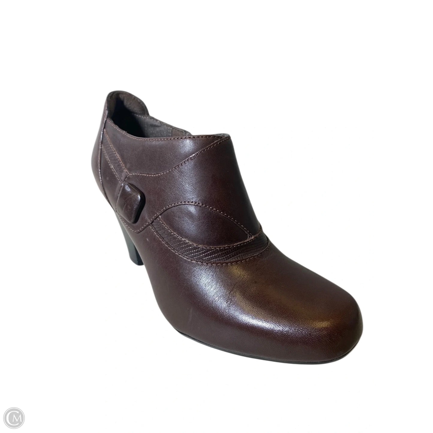 Boots Ankle Flats By Clarks In Brown, Size: 6