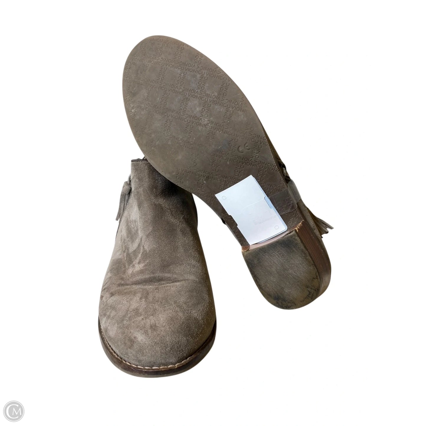 Boots Ankle Heels By Vionic In Grey, Size: 9