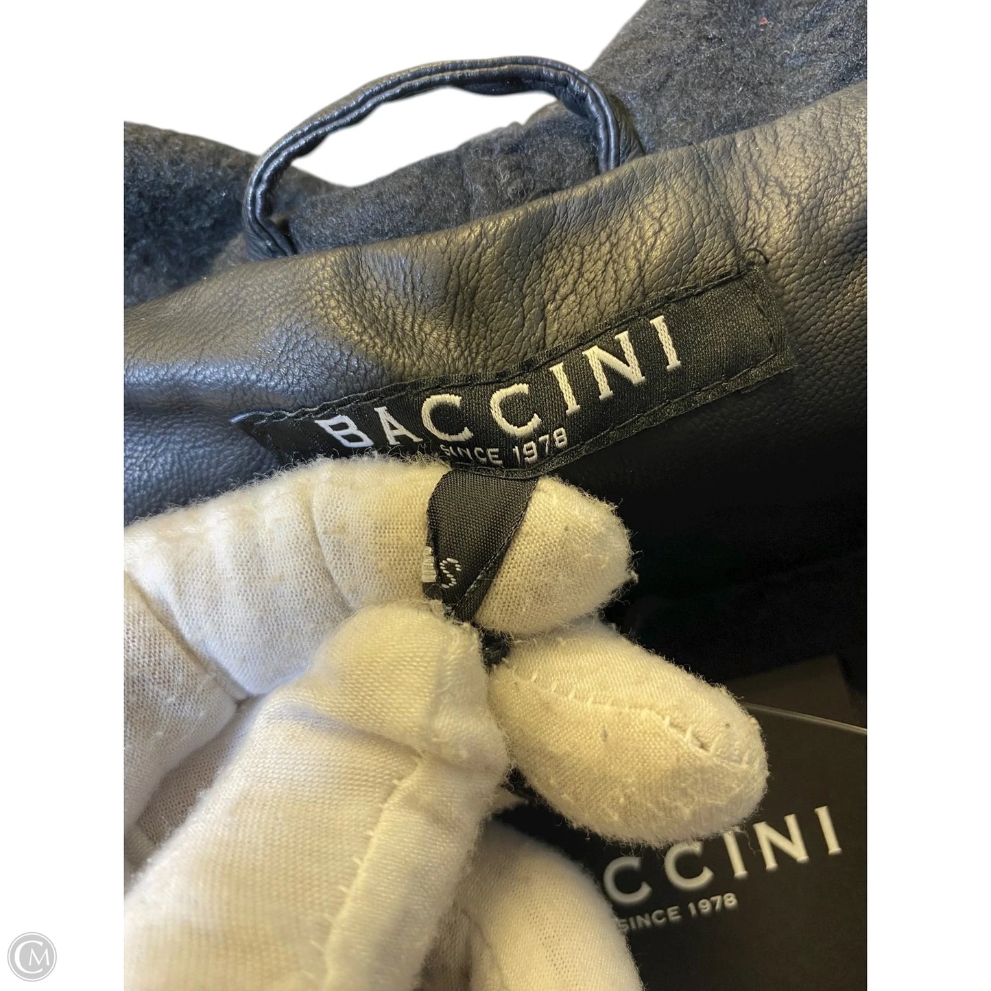 Jacket Leather By Baccini In Black, Size: S