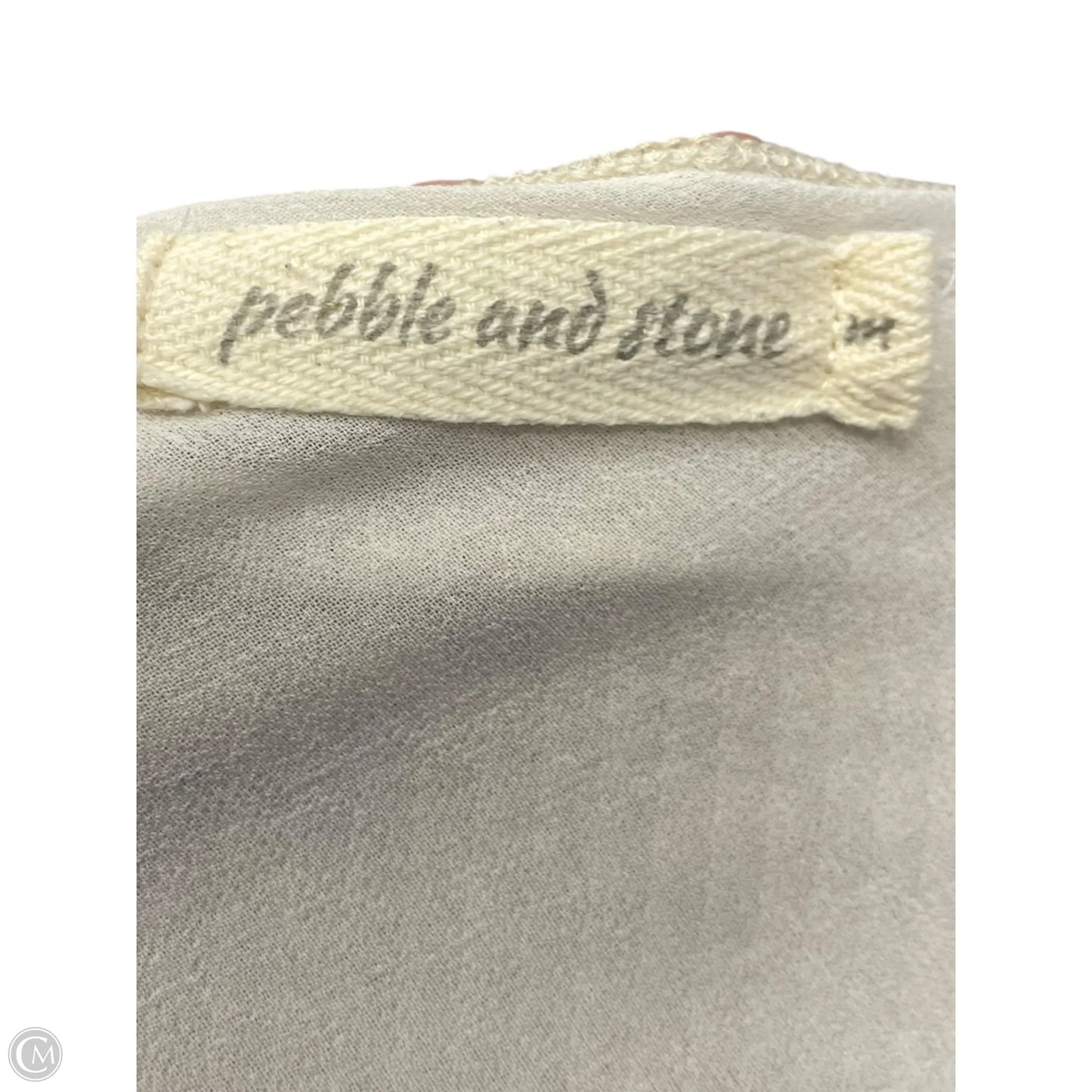 Cardigan By Pebble And Stone In Tan & White, Size: M