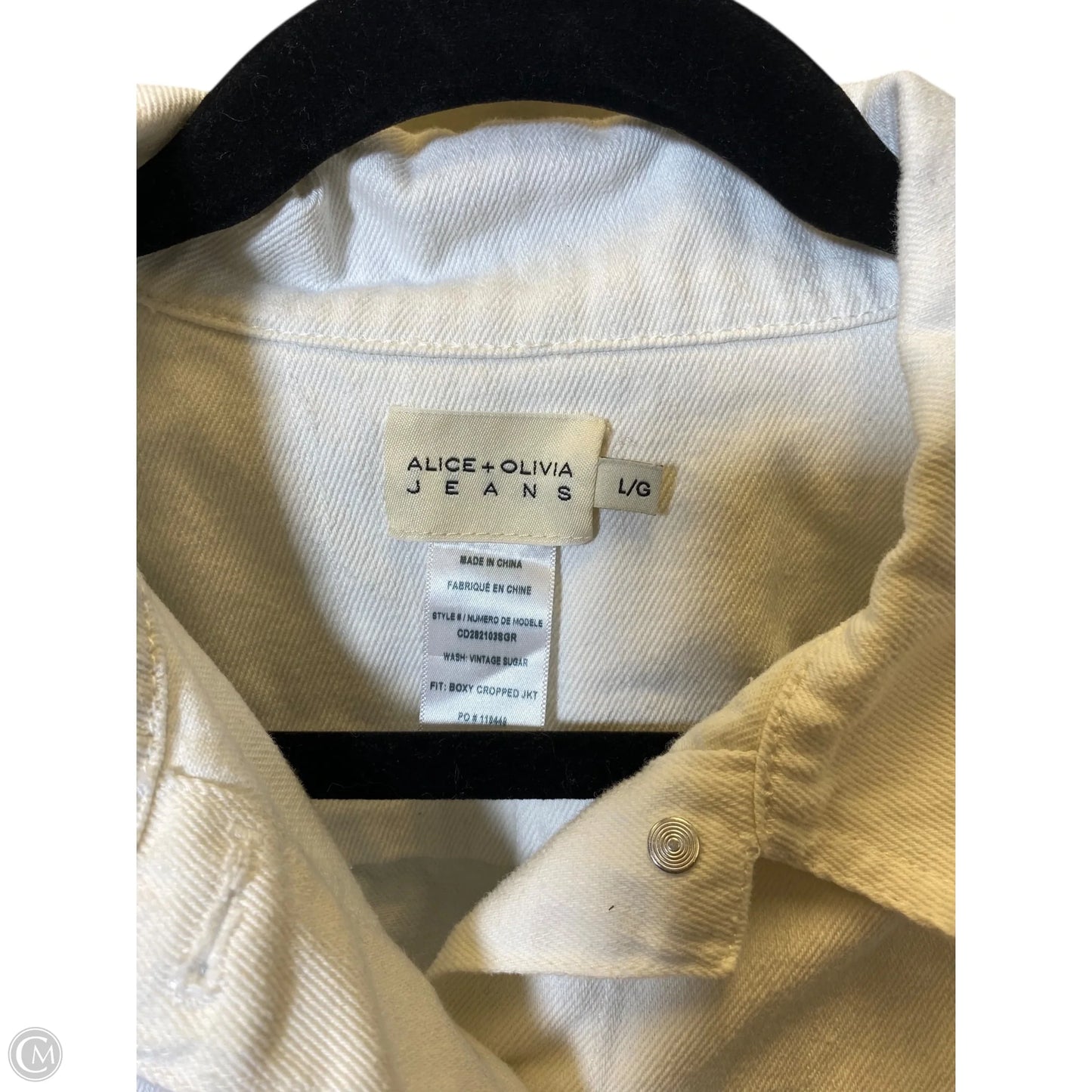 Jacket Designer By Alice + Olivia In White, Size: L