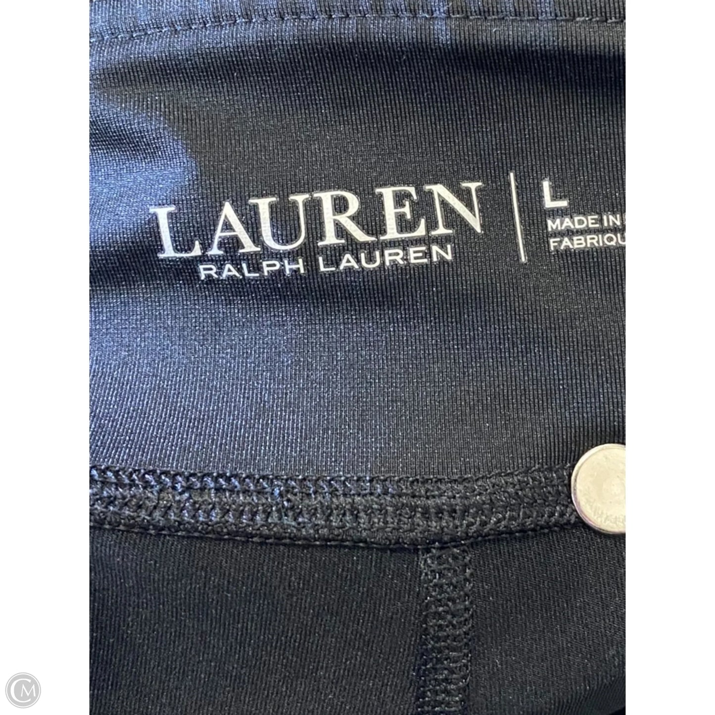 Athletic Leggings By Lauren By Ralph Lauren In Black, Size: L