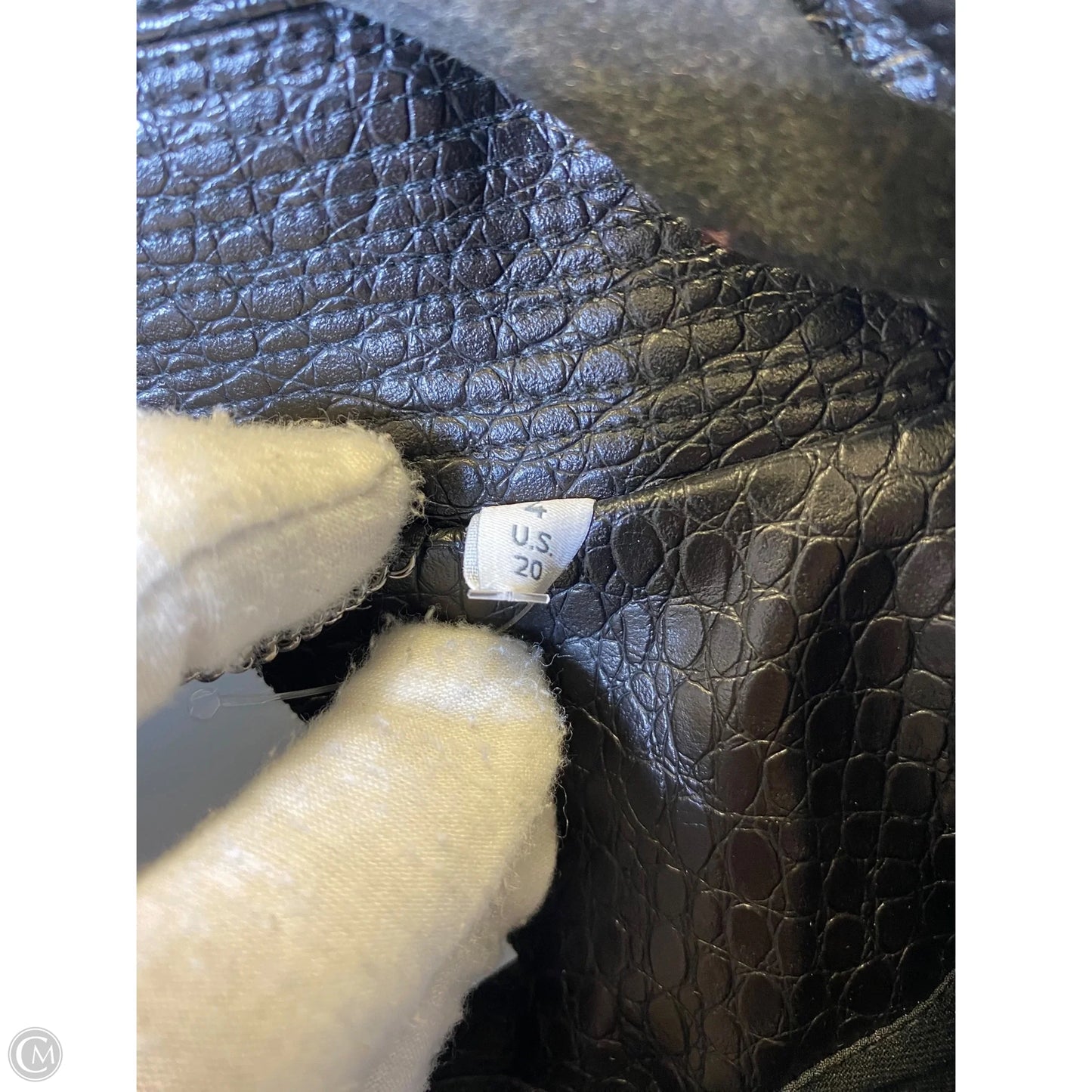 Coat Leather By Chicos In Black, Size: 20