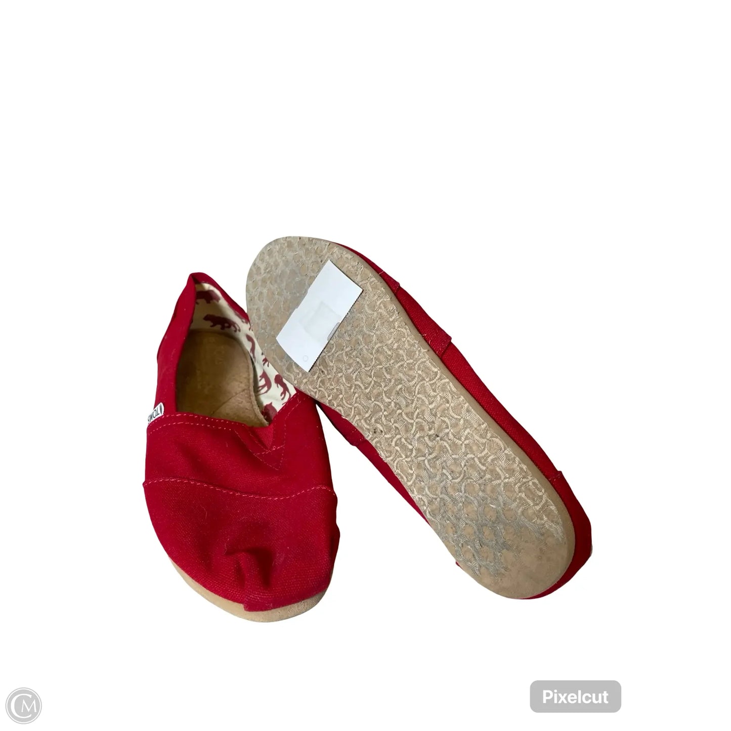 Shoes Flats By Toms In Red, Size: 9.5