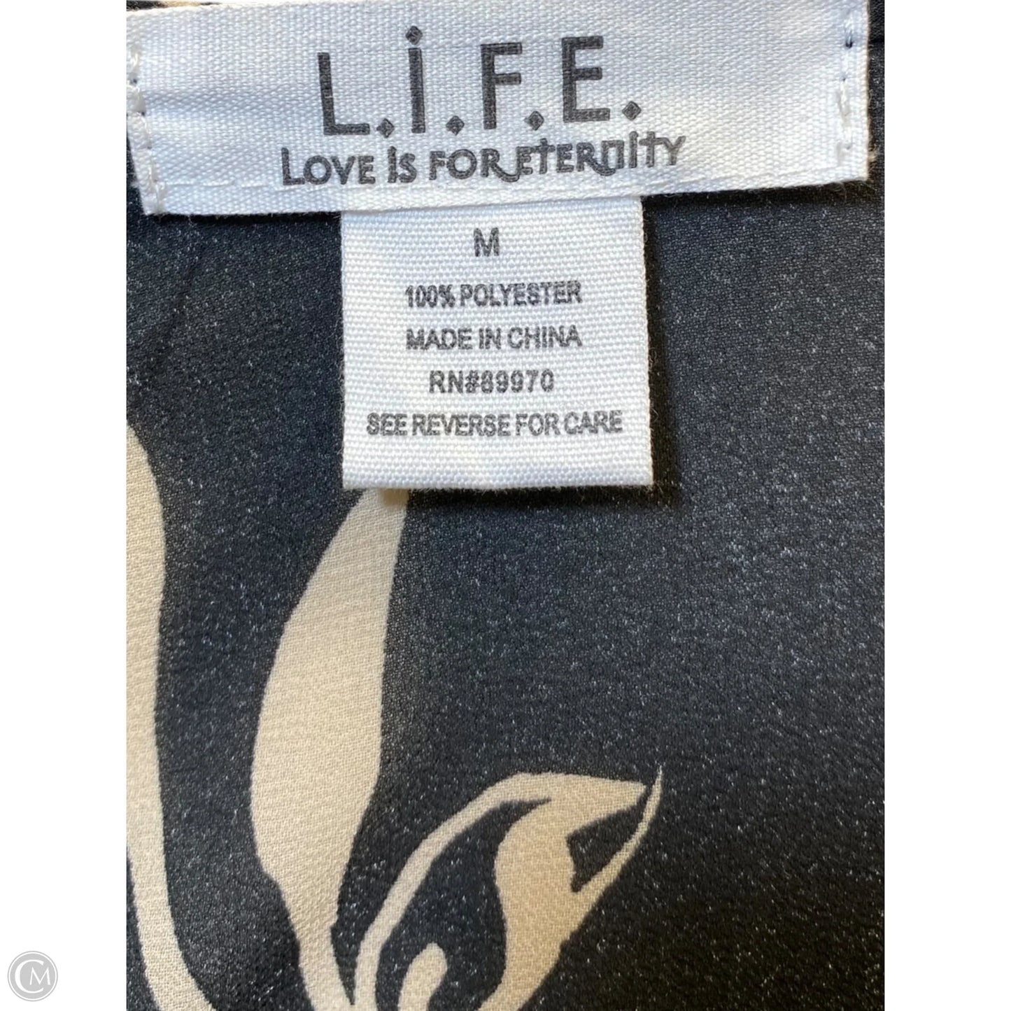 Cardigan By Life In Black & Cream, Size: M