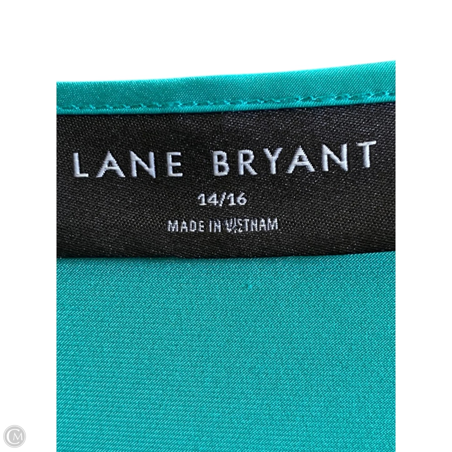 Top Short Sleeve By Lane Bryant In Teal, Size: L
