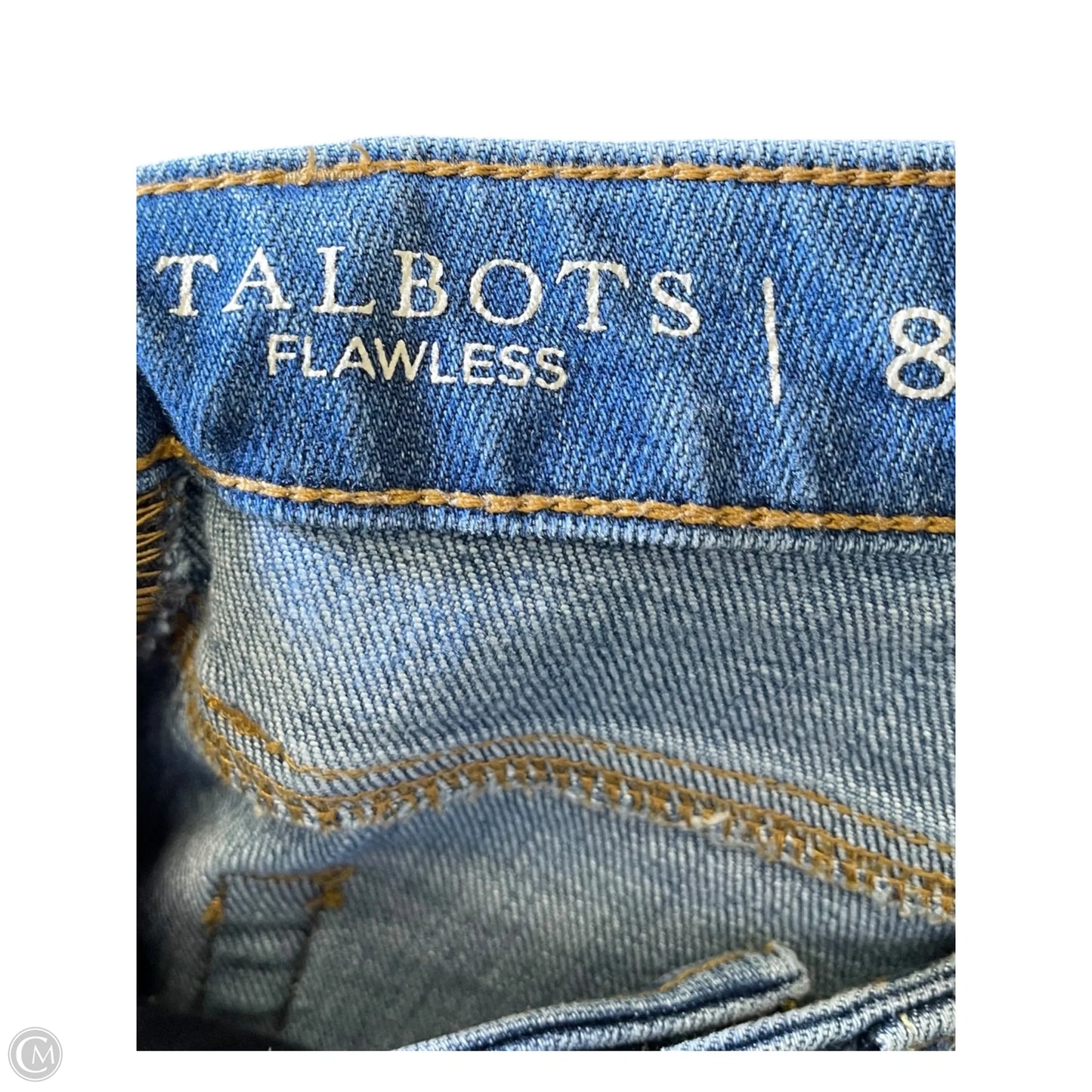 Jeans Straight By Talbots In Blue Denim, Size: 8