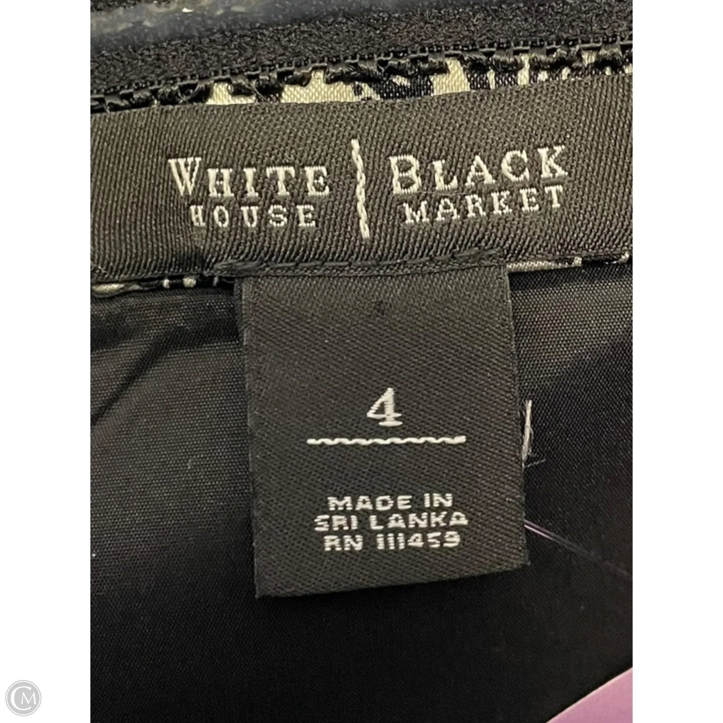 Dress Casual Midi By White House Black Market In Black & White, Size: 4