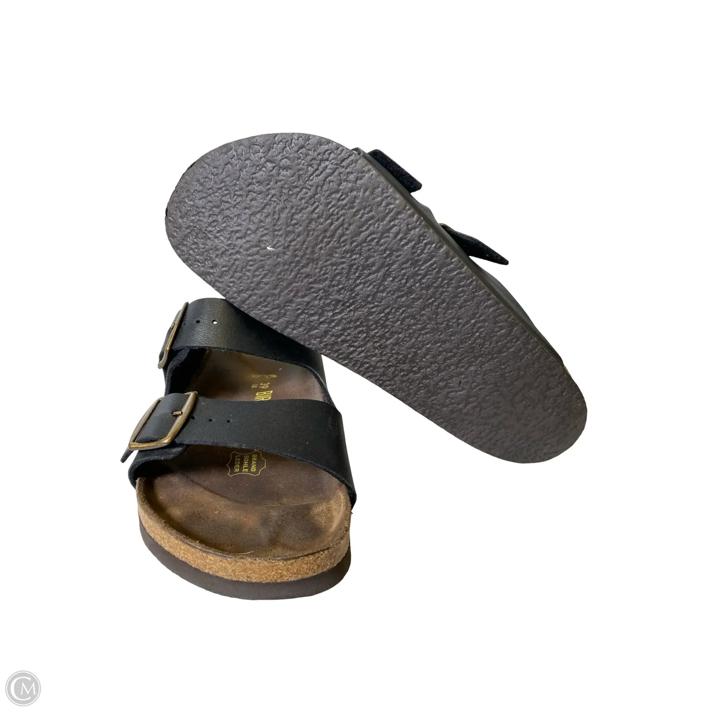 Sandals Flats By Birkenstock In Black, Size: 8