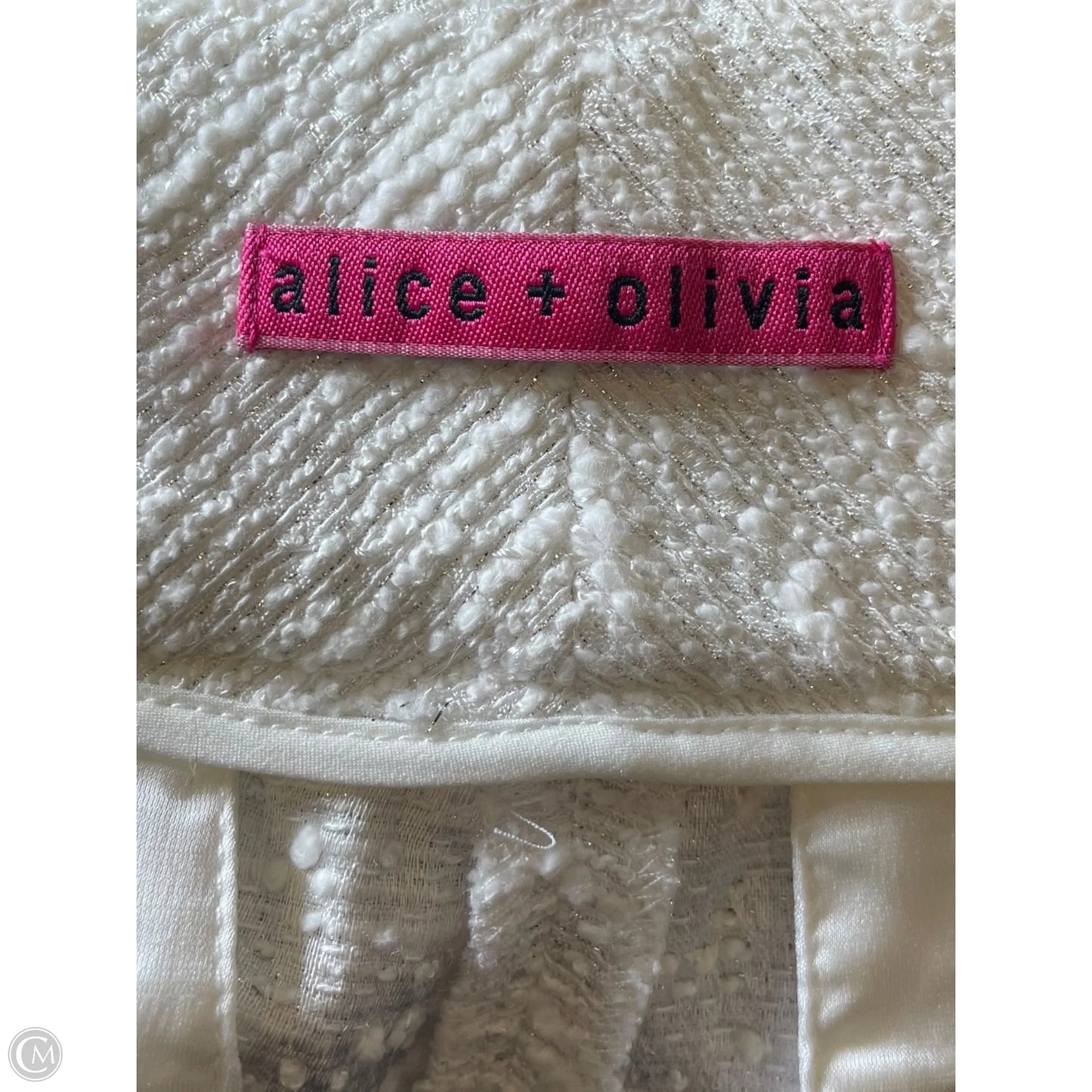 Shorts Designer By Alice + Olivia In White, Size: L