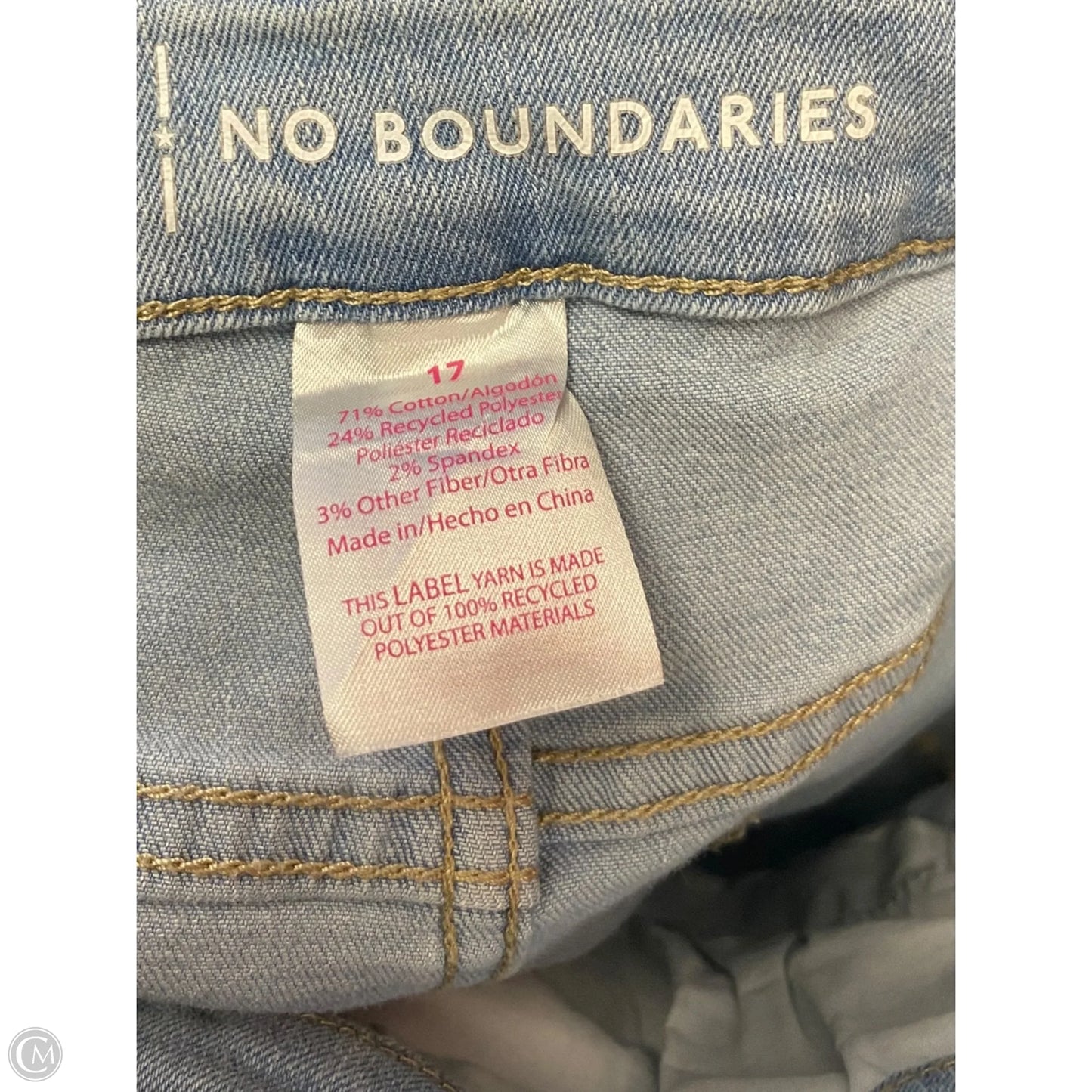 Shorts By No Boundaries In Blue Denim, Size: Xl
