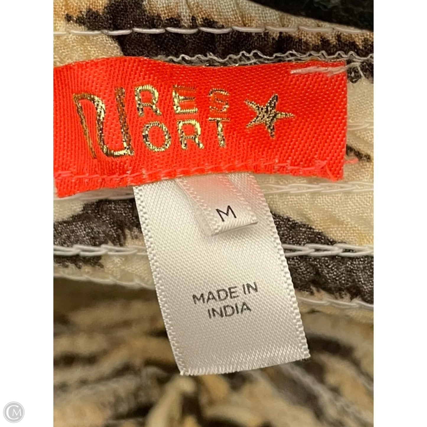 Top Short Sleeve By Clothes Mentor In Animal Print, Size: M