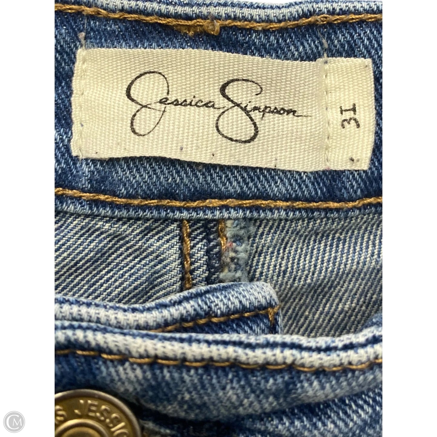 Jeans Straight By Jessica Simpson In Blue Denim, Size: 12