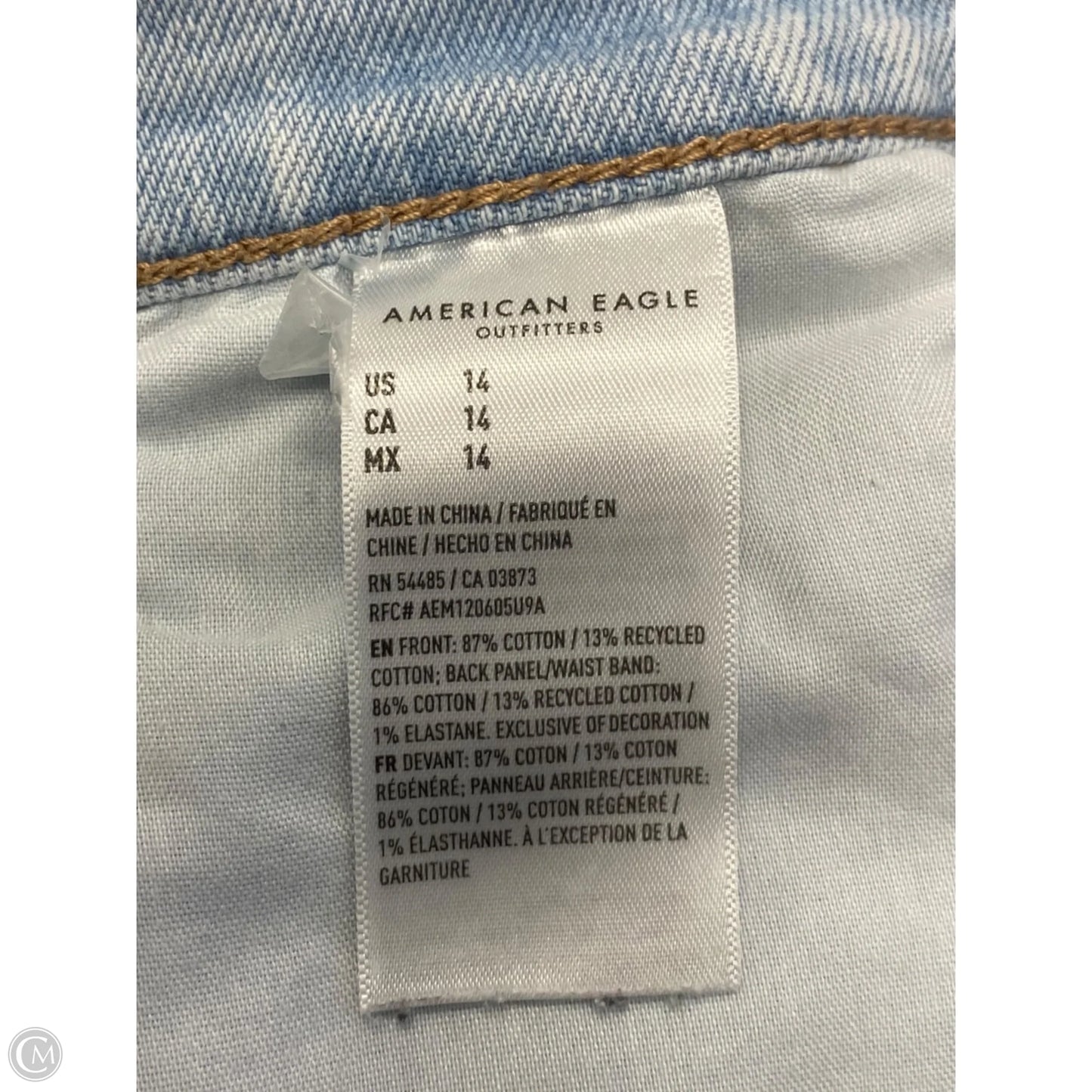 Shorts By American Eagle In Blue Denim, Size: 14