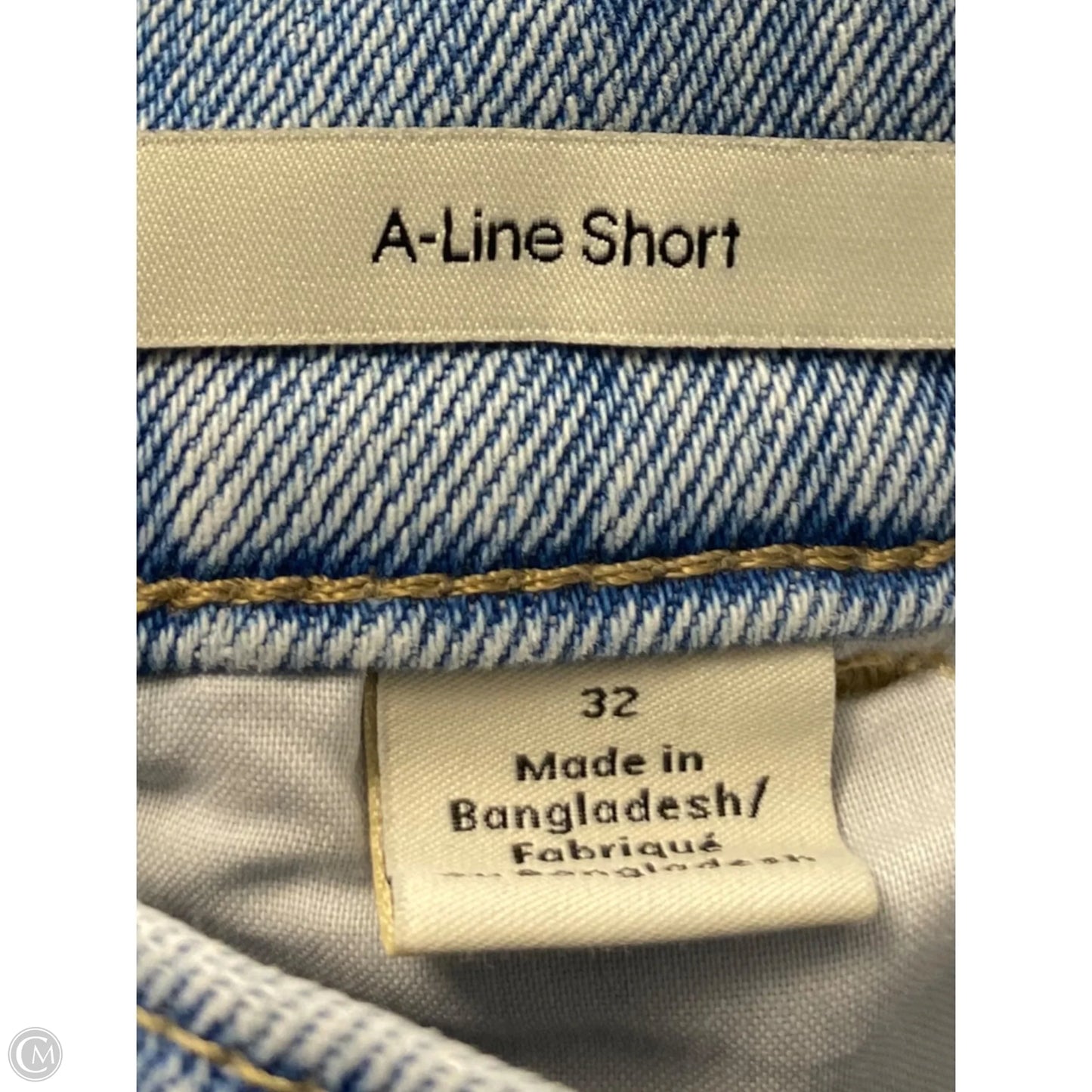 Shorts By Calvin Klein In Blue Denim, Size: 14