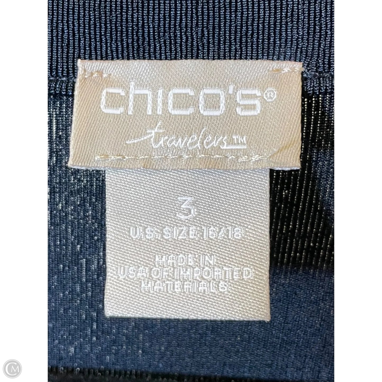 Cardigan By Chicos In Blue & White, Size: Xl