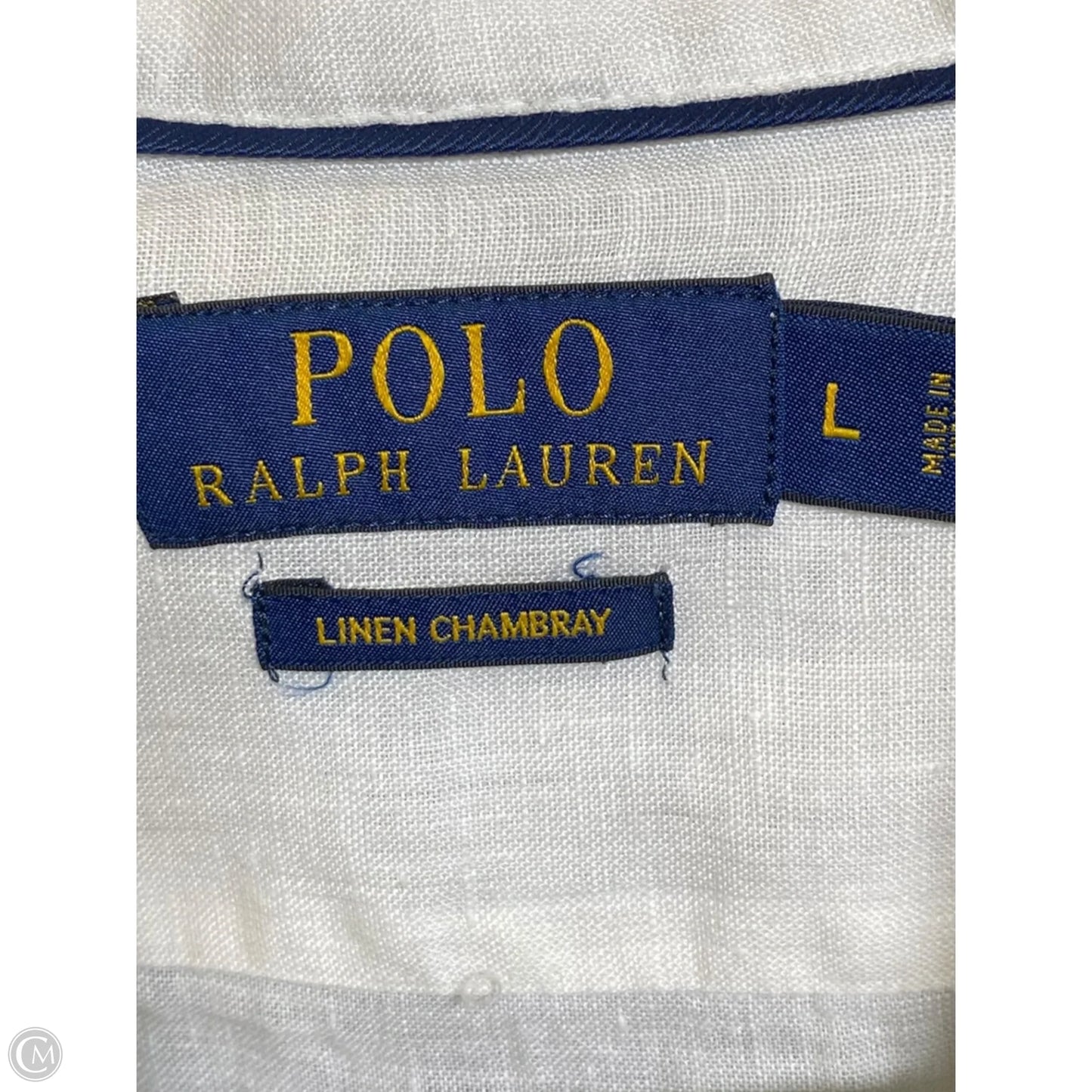 Top Long Sleeve By Polo Ralph Lauren In White, Size: L