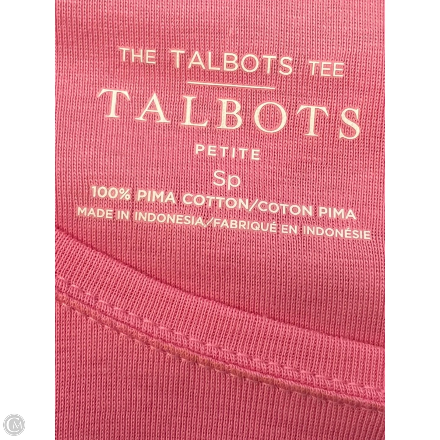 Top Short Sleeve By Talbots In Pink, Size: Sp