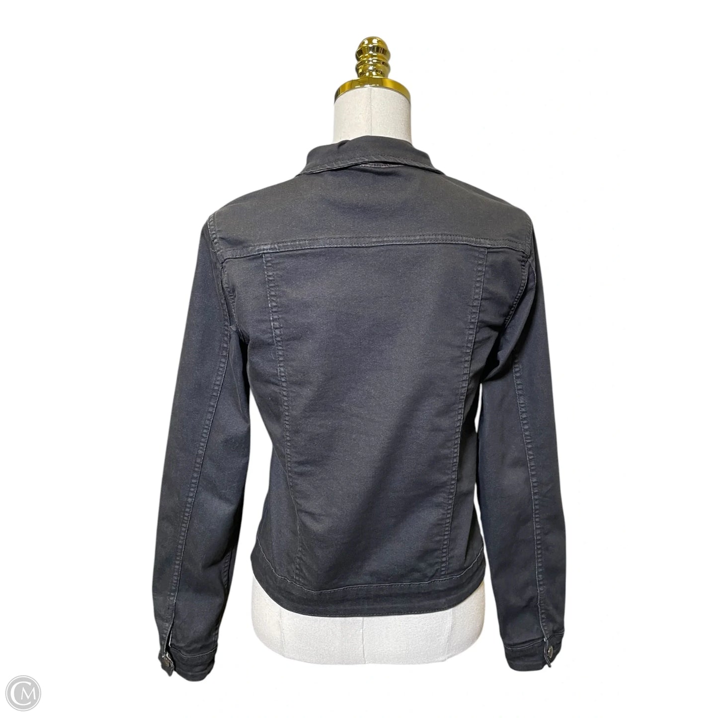 Jacket Denim By Clothes Mentor In Black, Size: S