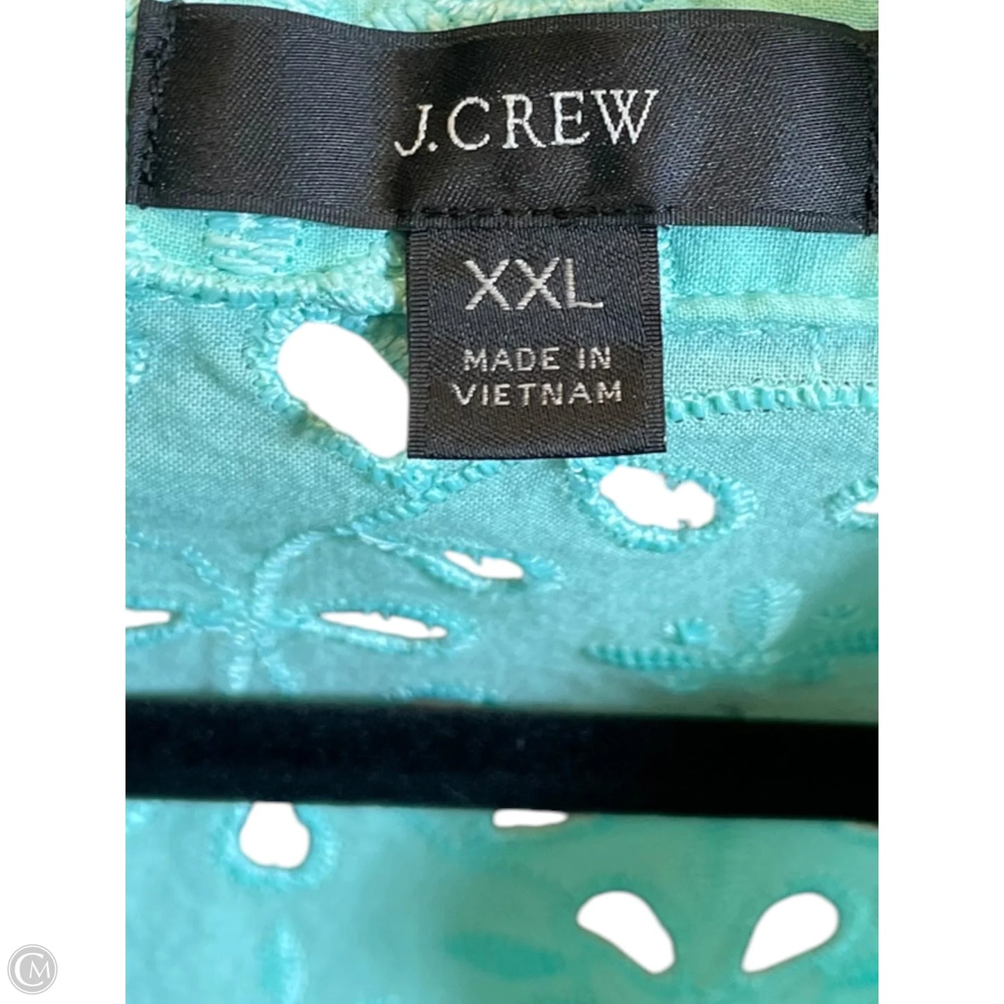 Top Short Sleeve By J. Crew In Aqua, Size: Xxl