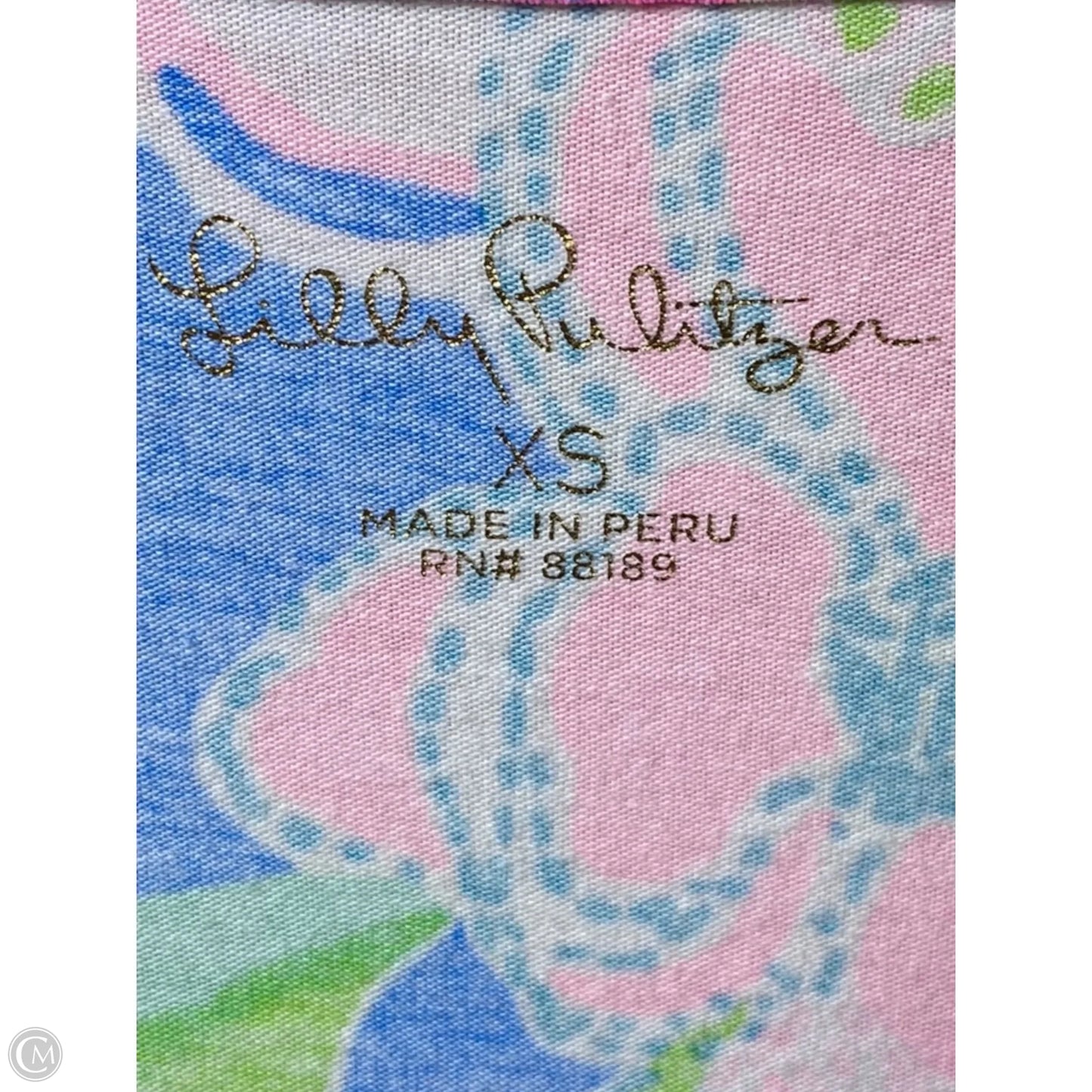 Top 3/4 Sleeve Designer By Lilly Pulitzer In Floral Print, Size: Xs
