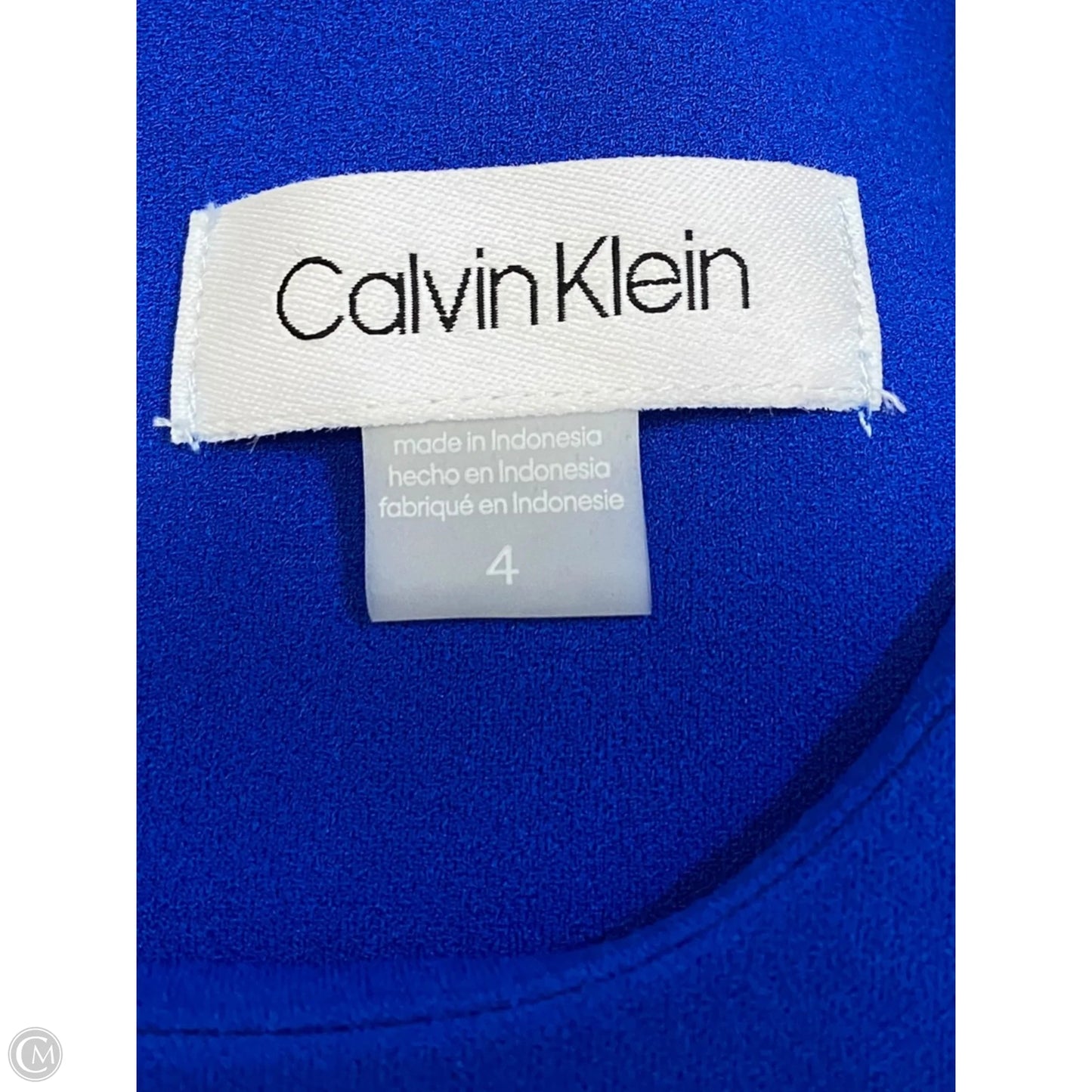 Dress Casual Midi By Calvin Klein In Blue, Size: 4