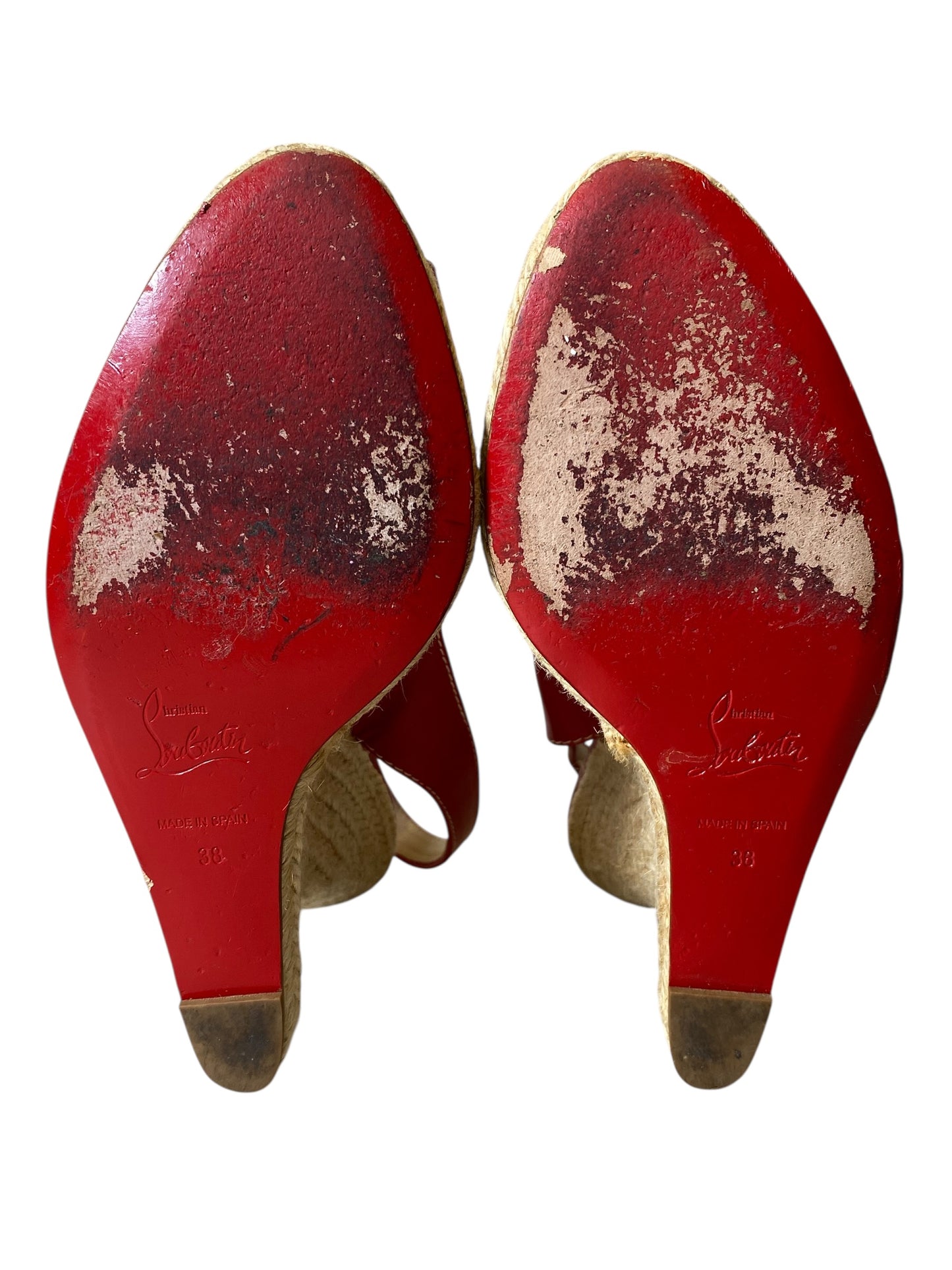 Shoes Luxury Designer By Christian Louboutin In Red, Size: 7.5
