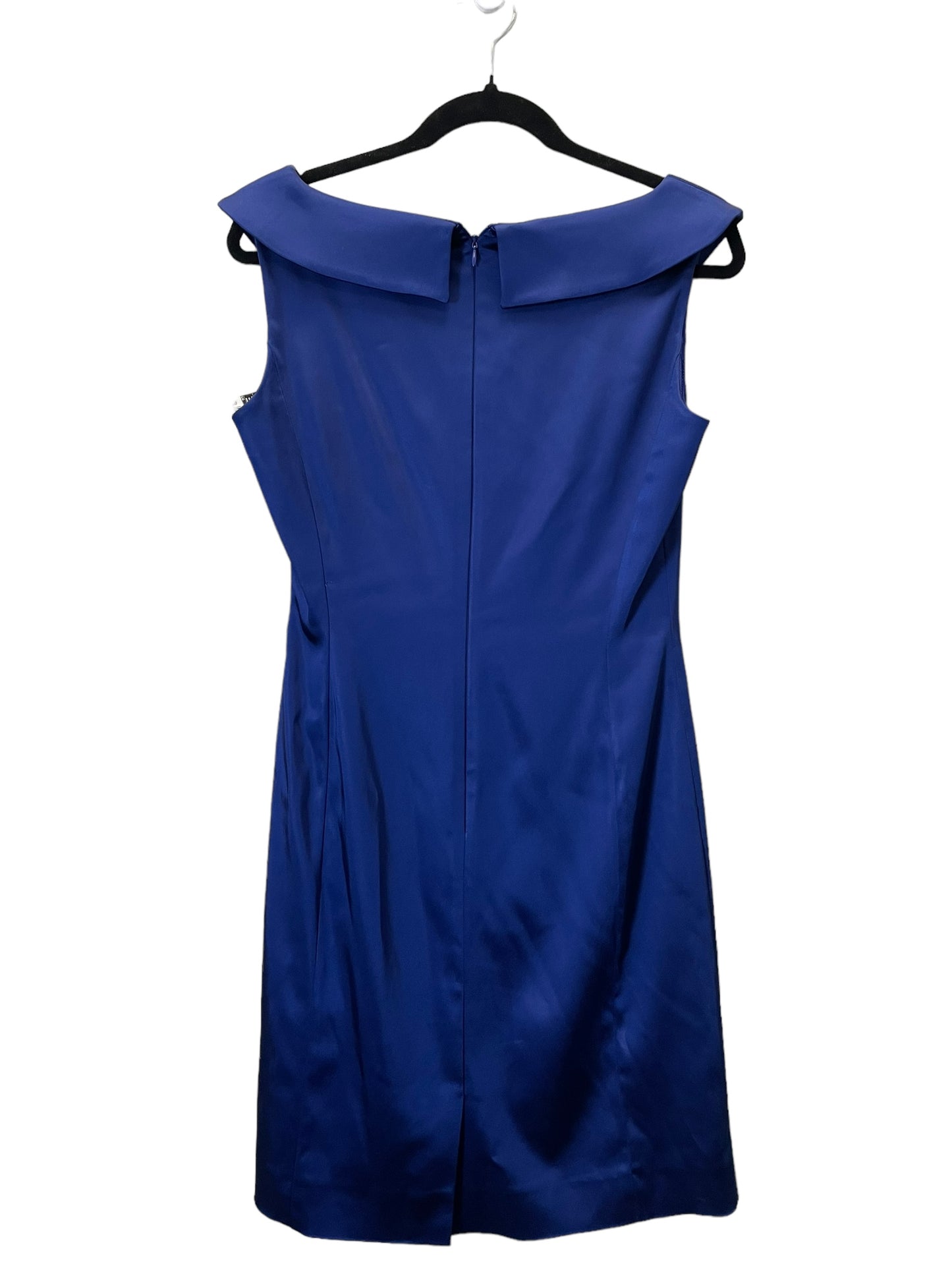 Blue Dress Party Midi Tahari By Arthur Levine, Size S