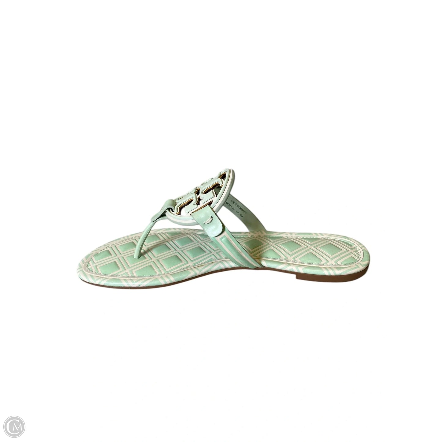 Sandals Designer By Tory Burch In Blue & White, Size: 9