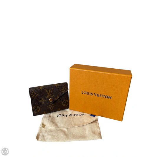 Wallet Luxury Designer By Louis Vuitton, Size: Small