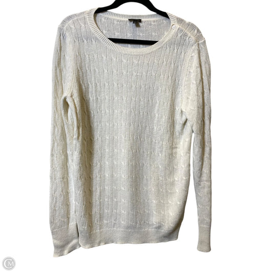 Sweater By Talbots In Cream, Size: L