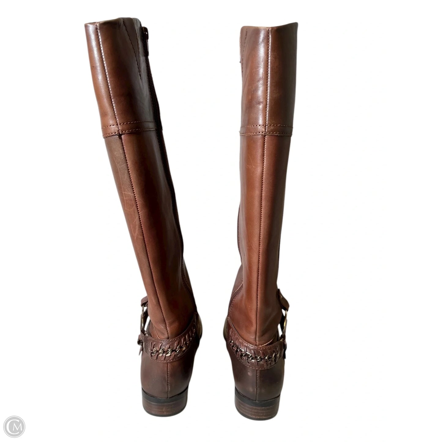 Boots Knee Flats By Alex Marie In Brown, Size: 8