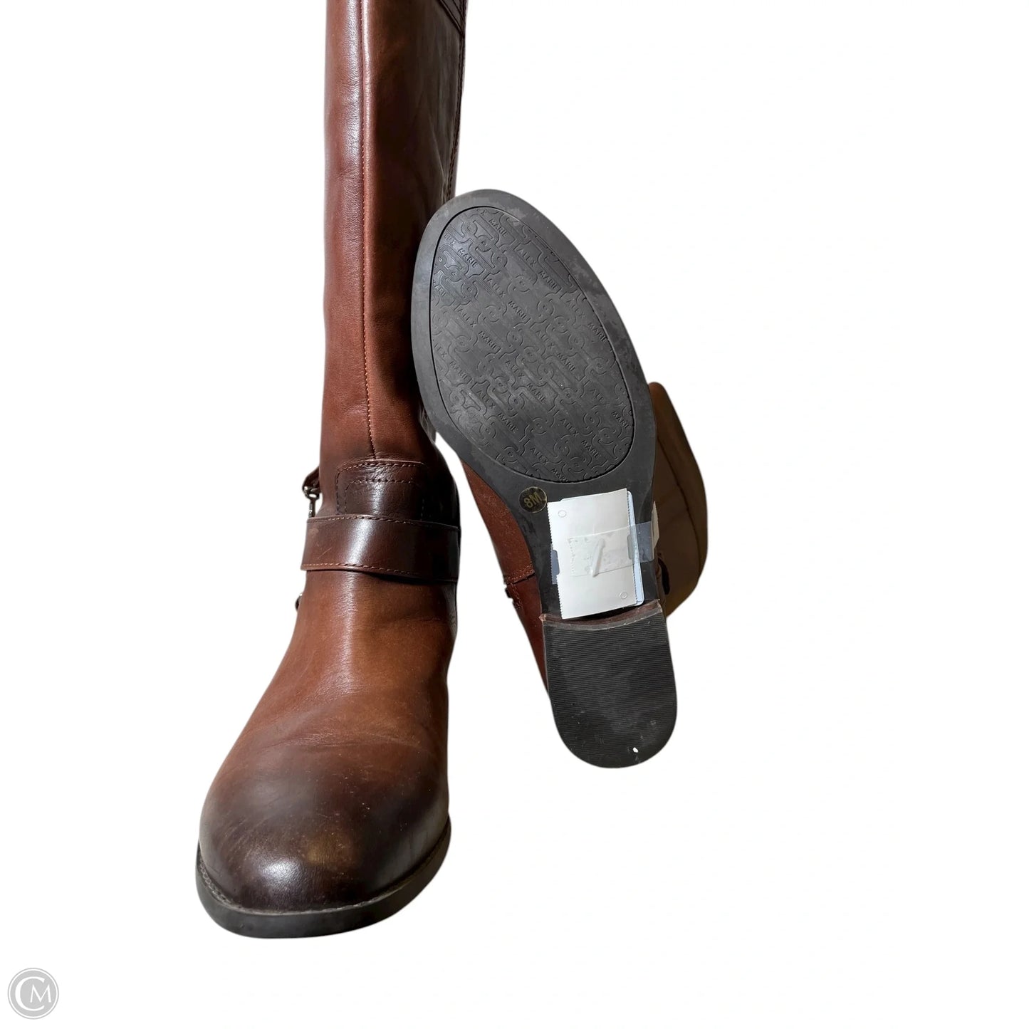 Boots Knee Flats By Alex Marie In Brown, Size: 8