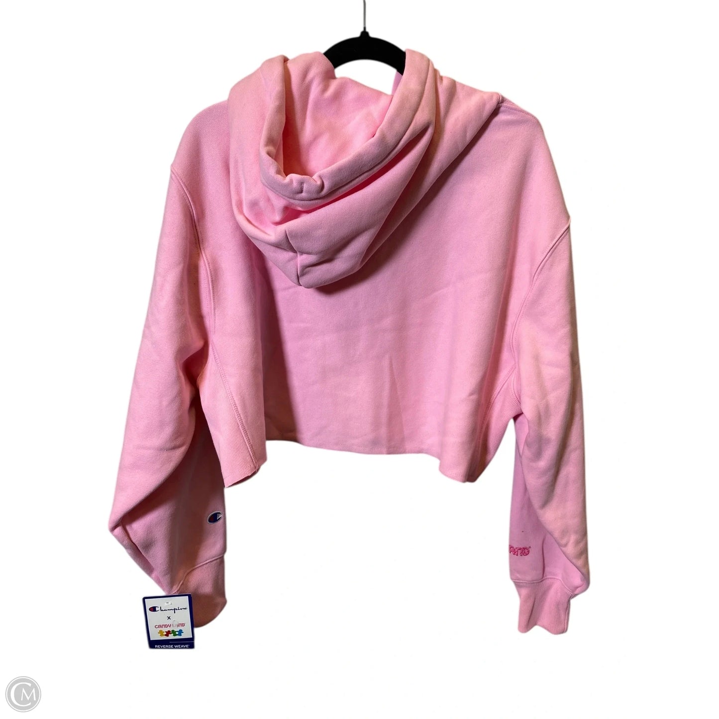 Sweatshirt Hoodie By Champion In Pink, Size: L