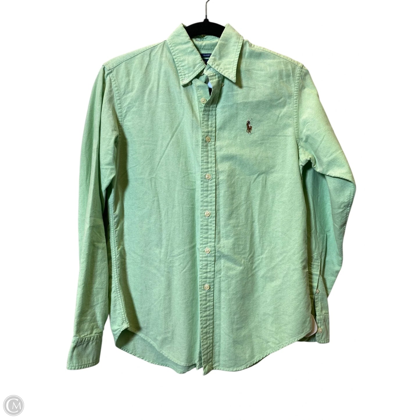 Blouse Long Sleeve By Ralph Lauren In Green, Size: 8