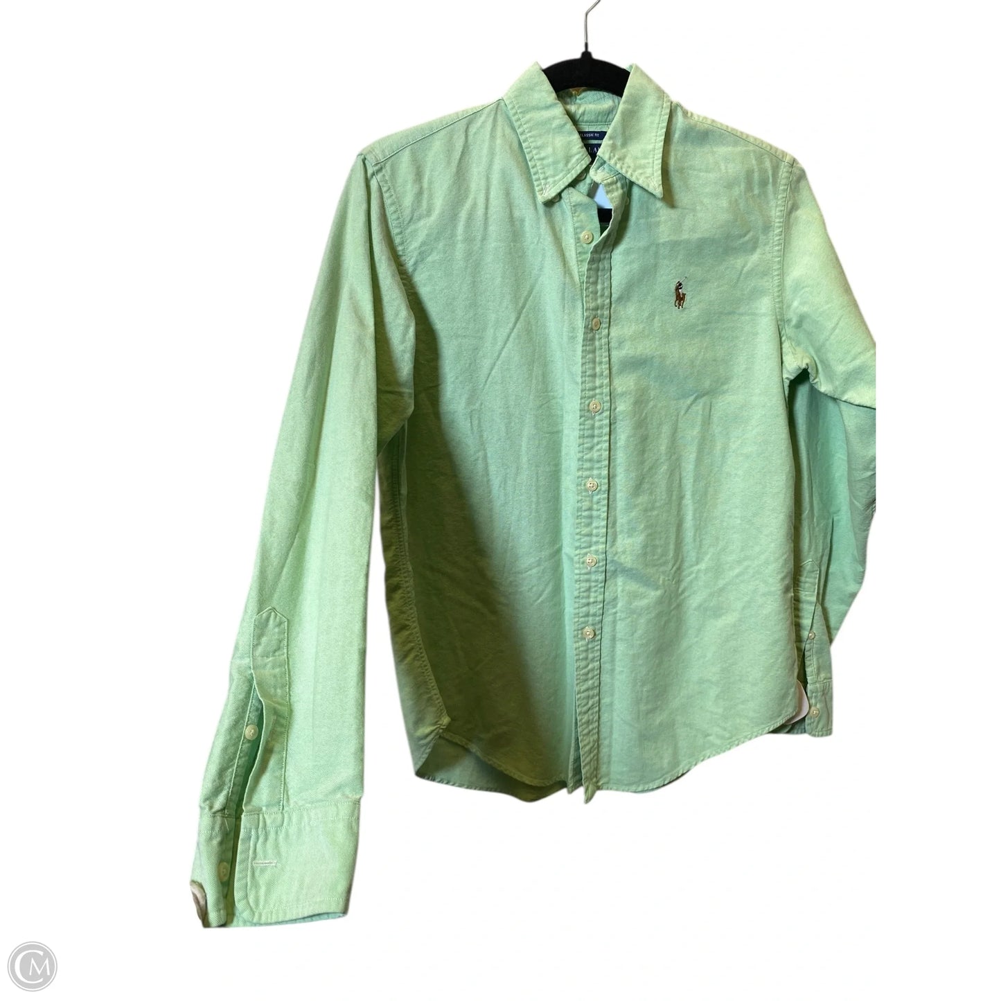 Blouse Long Sleeve By Ralph Lauren In Green, Size: 8