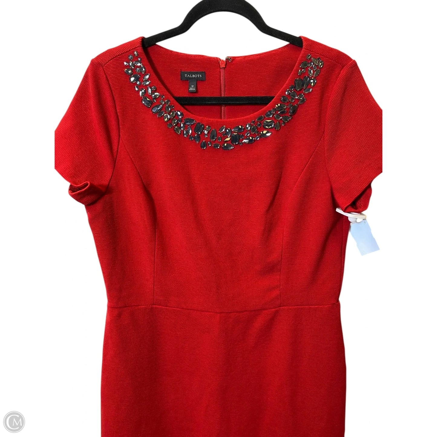 Dress Party Midi By Talbots In Red, Size: 12