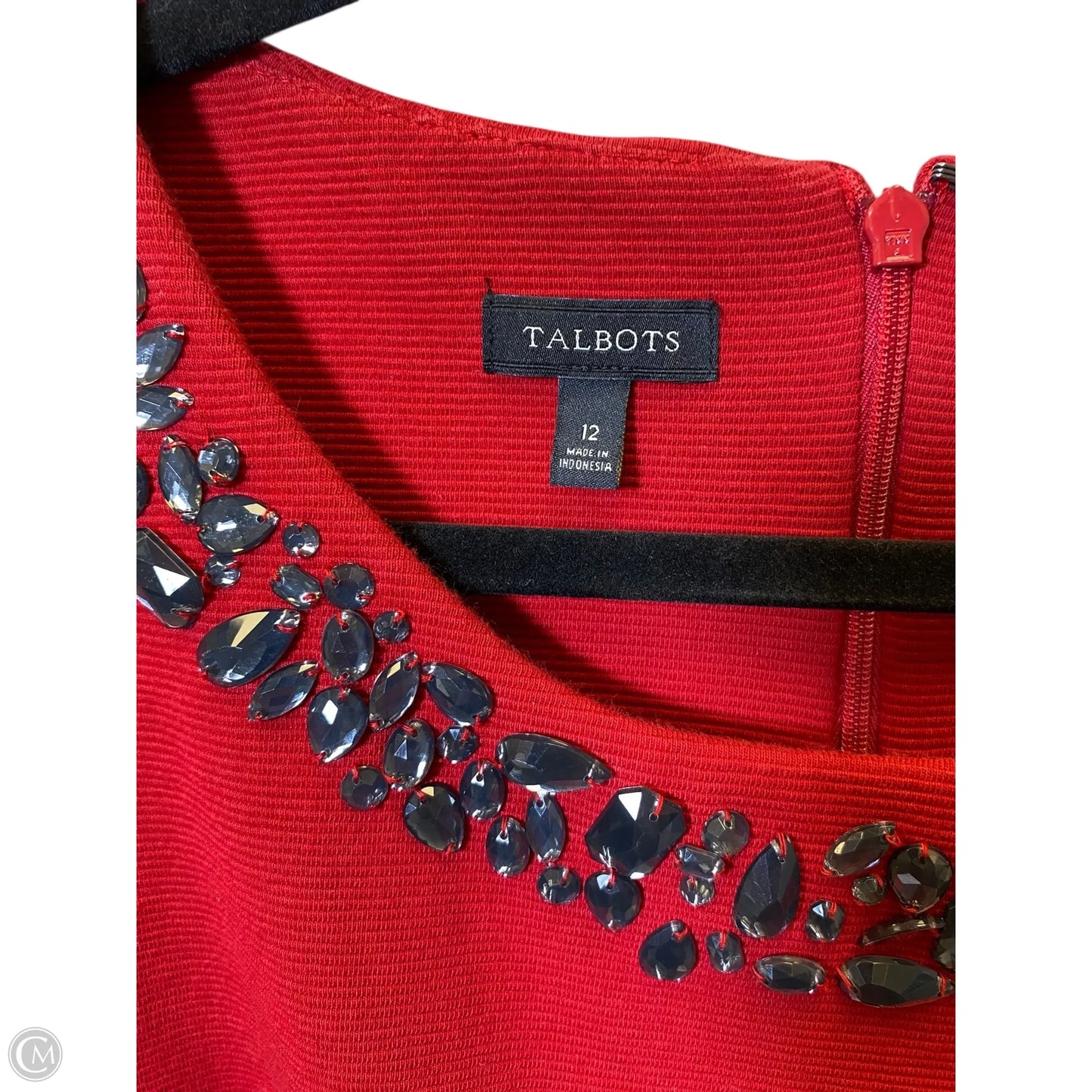 Dress Party Midi By Talbots In Red, Size: 12