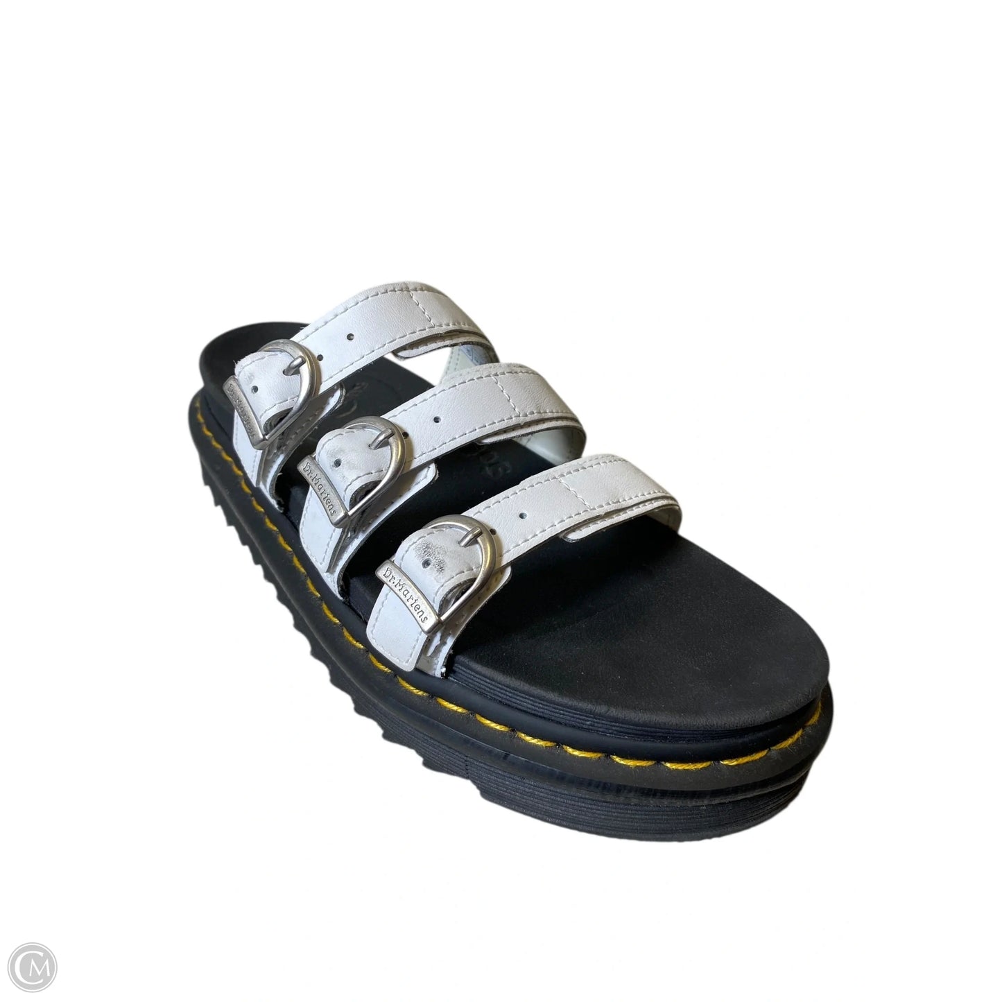 Sandals Heels Block By Dr Martens In White, Size: 9