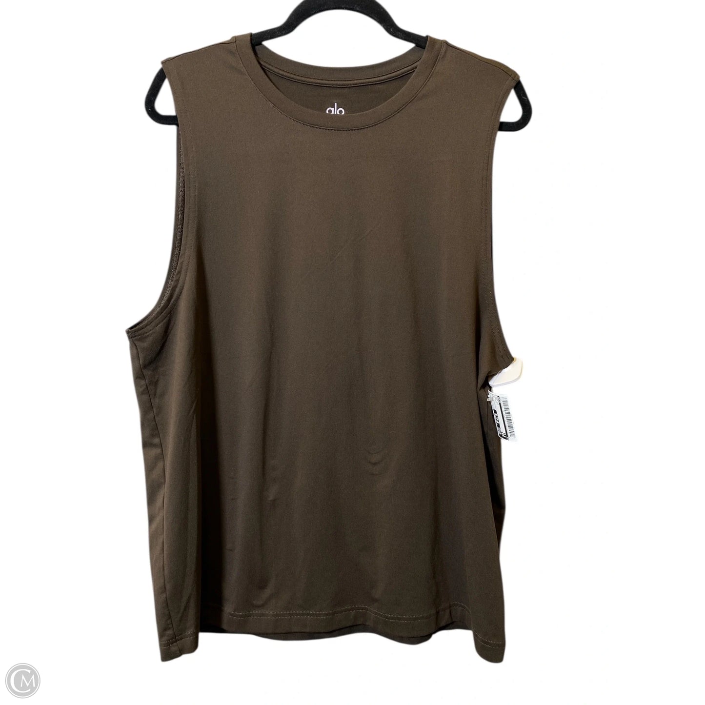 Top Short Sleeve By Alo In Brown, Size: M