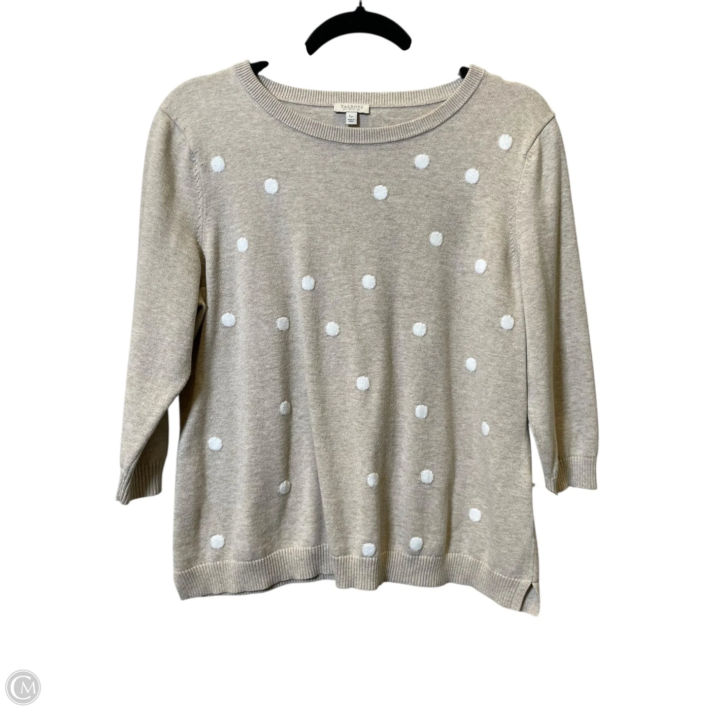 Sweater By Talbots In Cream & White, Size: Lp