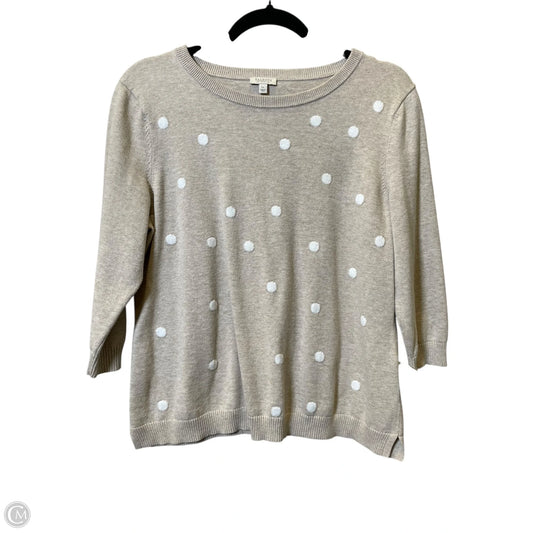 Sweater By Talbots In Cream & White, Size: Lp